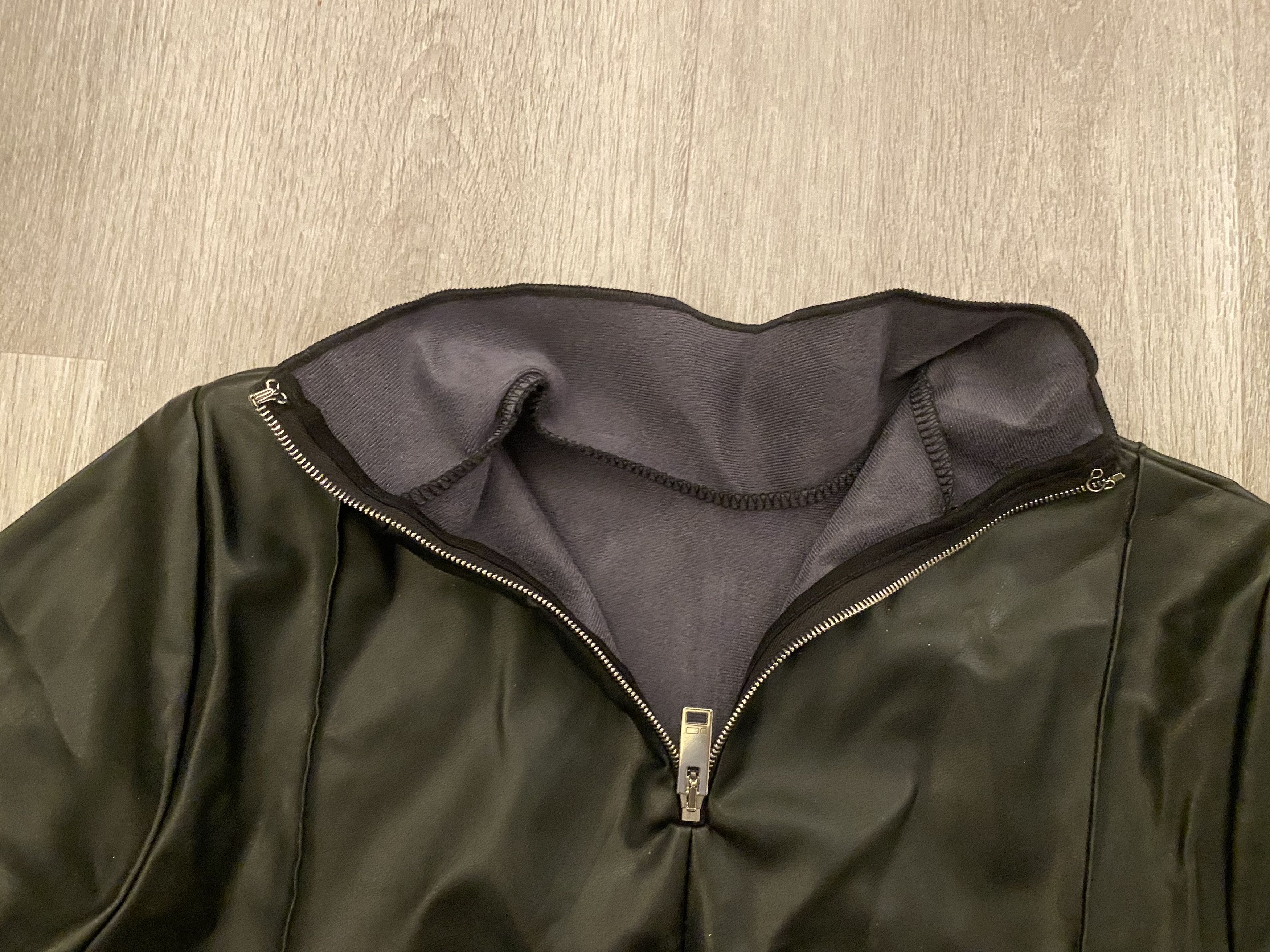 Peter Do Vegan Leather Creased Long Sleeve Turtleneck Size ONE SIZE - 5 Thumbnail