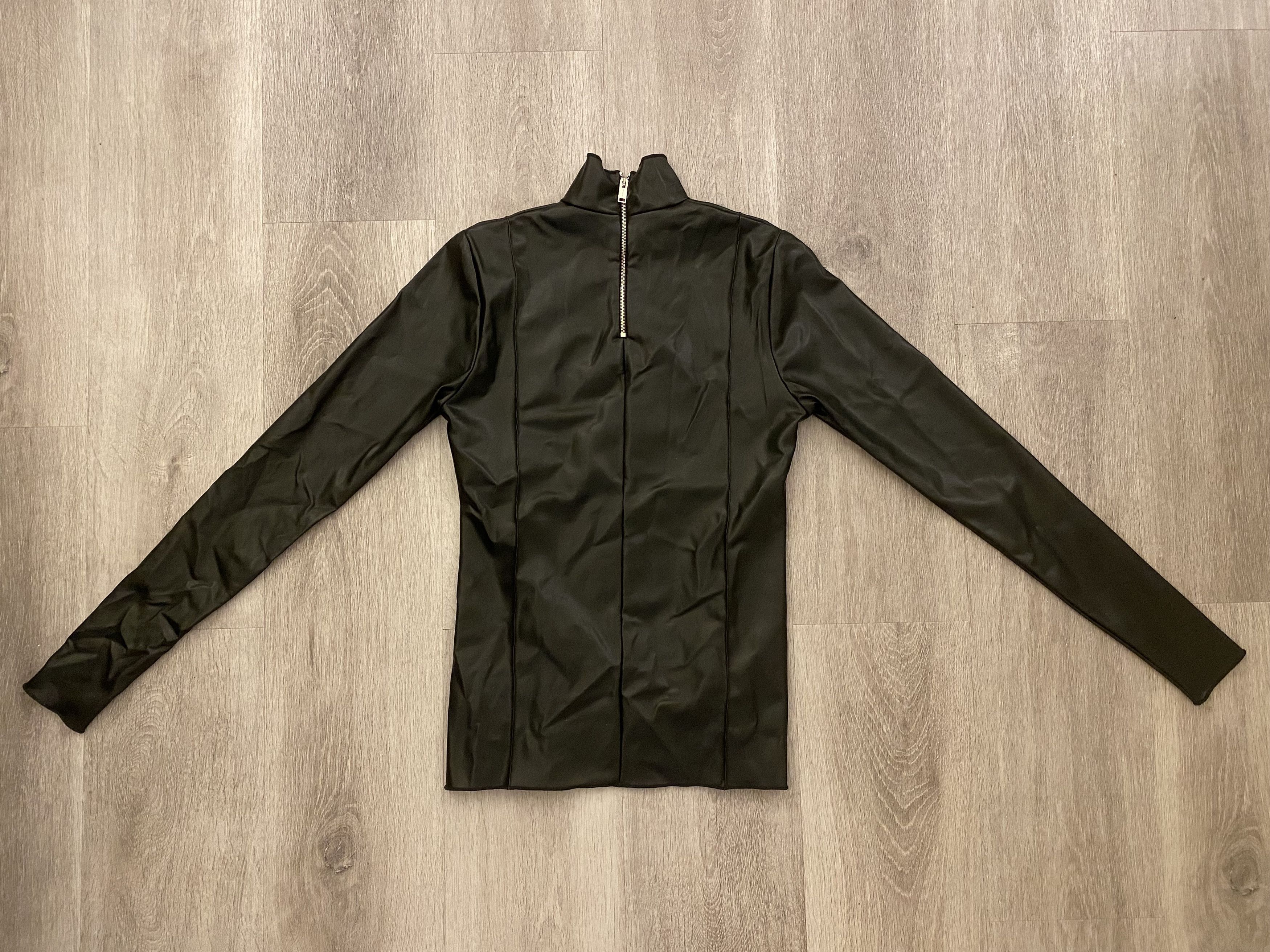 Peter Do Vegan Leather Creased Long Sleeve Turtleneck Size ONE SIZE - 1 Thumbnail