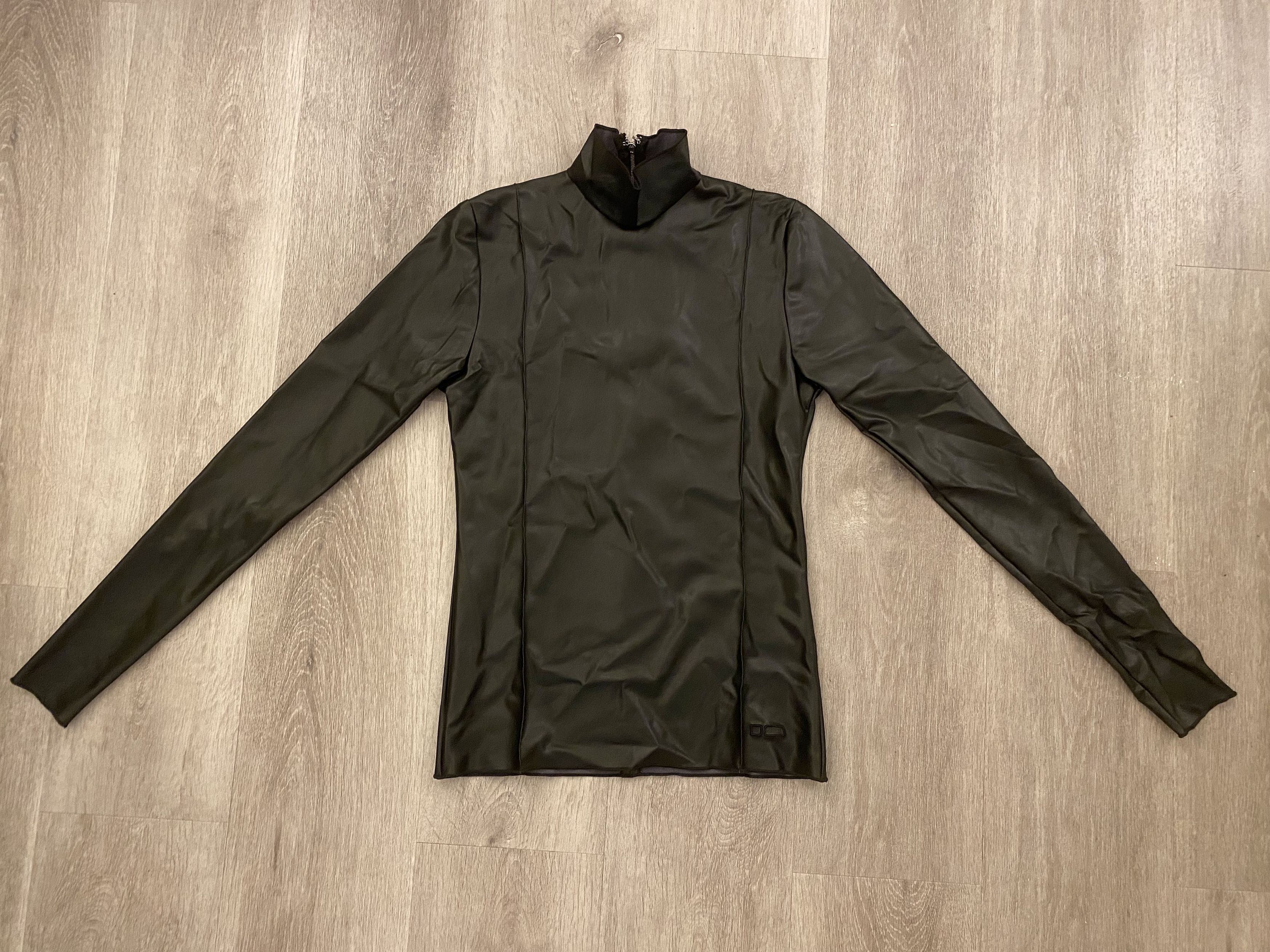 Peter Do Vegan Leather Creased Long Sleeve Turtleneck Size ONE SIZE - 2 Thumbnail