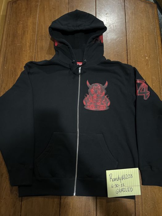 Supreme Supreme Demon Zip Up Hooded Sweatshirt SS22 | Grailed