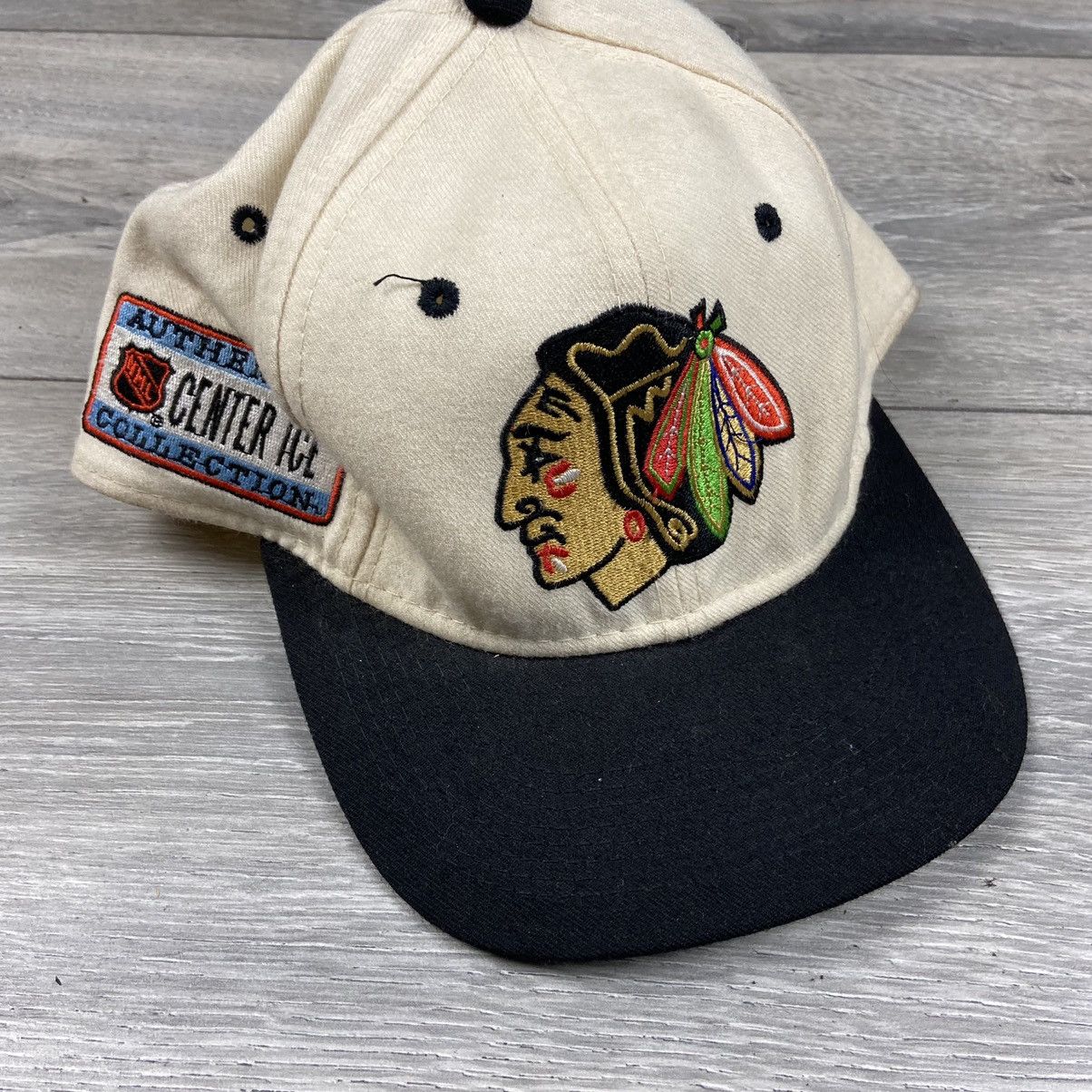 Vintage Chicago Blackhawks Center Ice Pro Back* mens 7 3/8