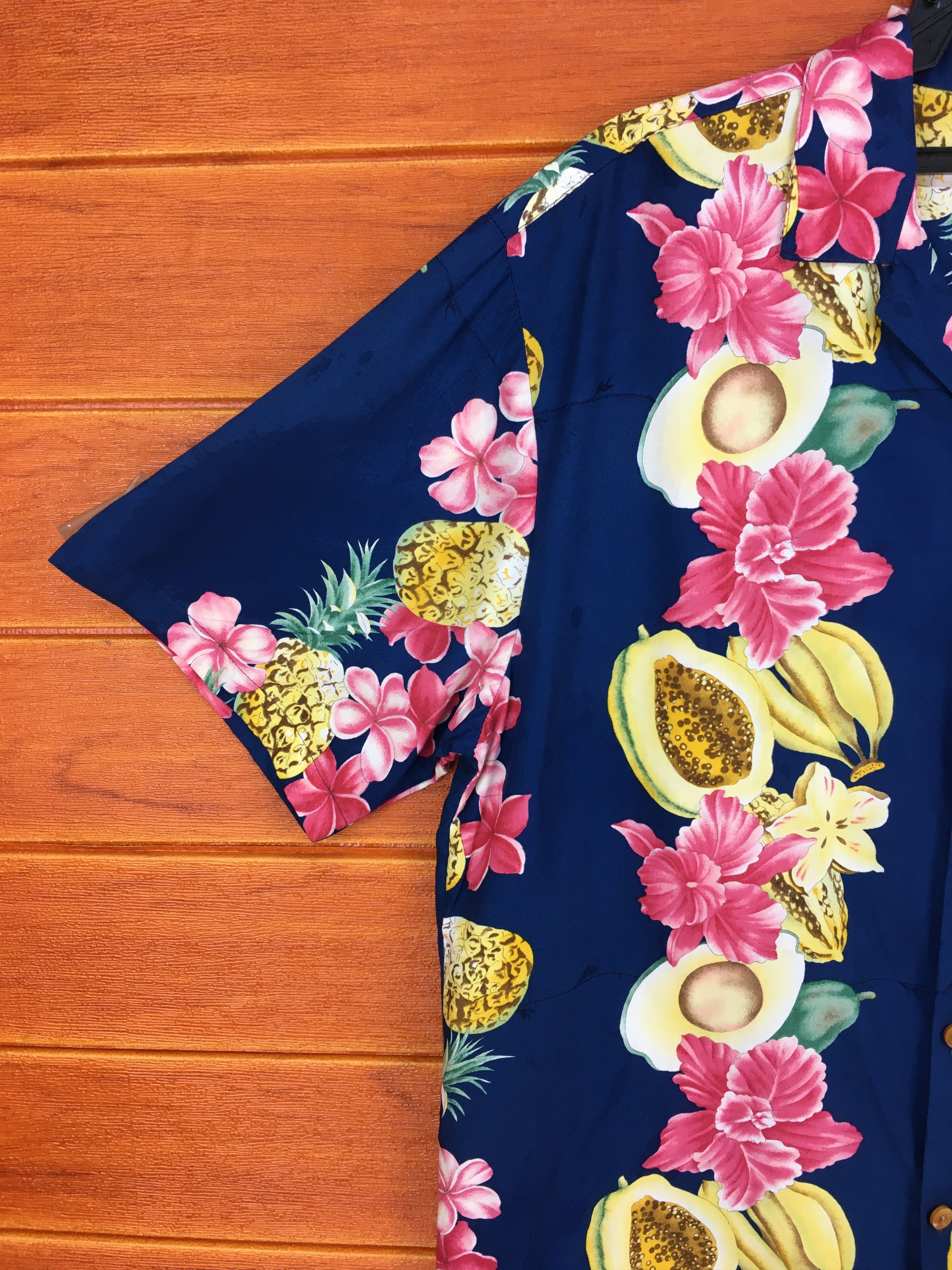 Diamond Head Vintage DIAMOND HEAD Flowers Border Panel Hawaiian Shirt Size US M / EU 48-50 / 2 - 2 Thumbnail
