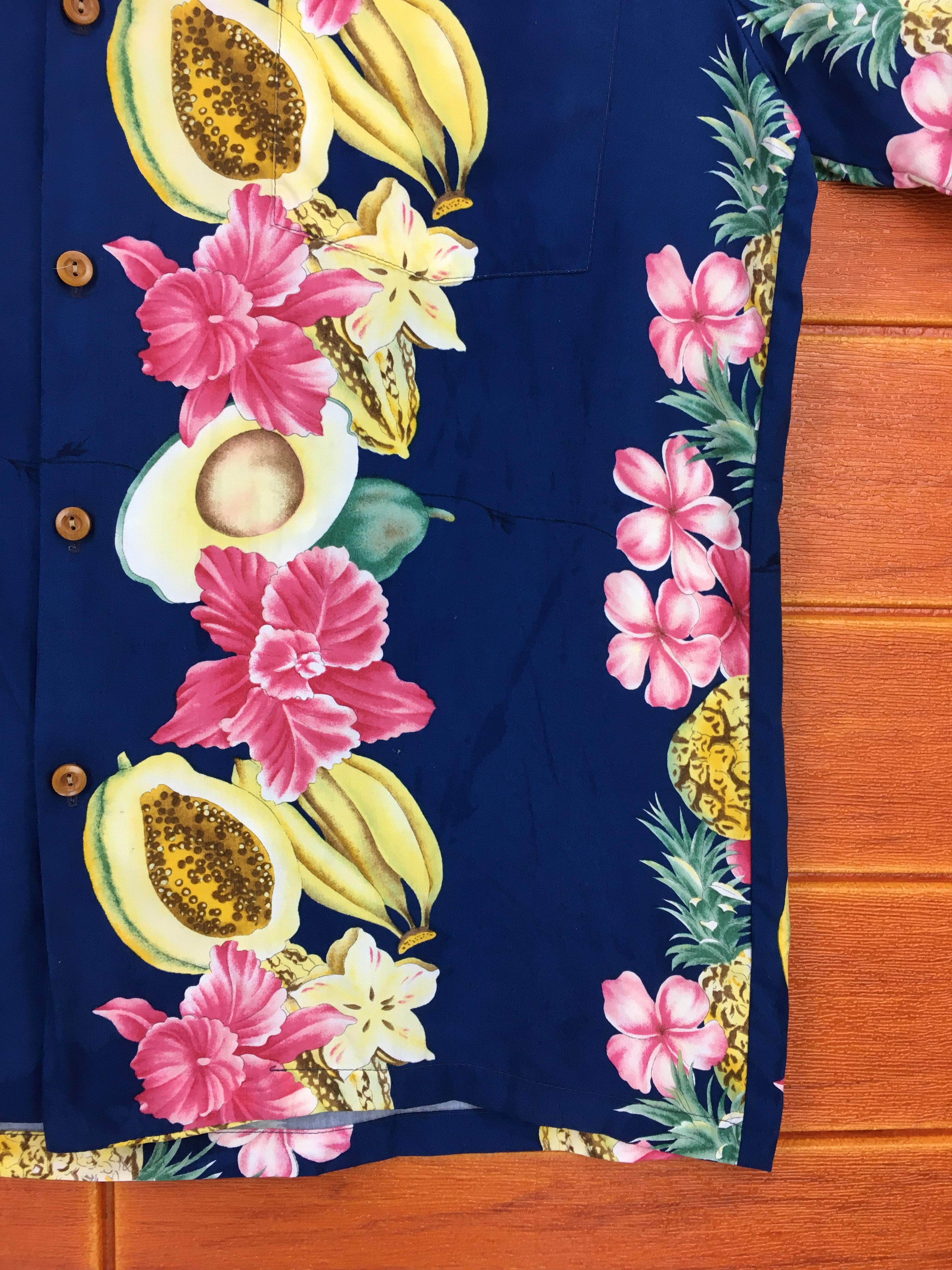Diamond Head Vintage DIAMOND HEAD Flowers Border Panel Hawaiian Shirt Size US M / EU 48-50 / 2 - 4 Thumbnail
