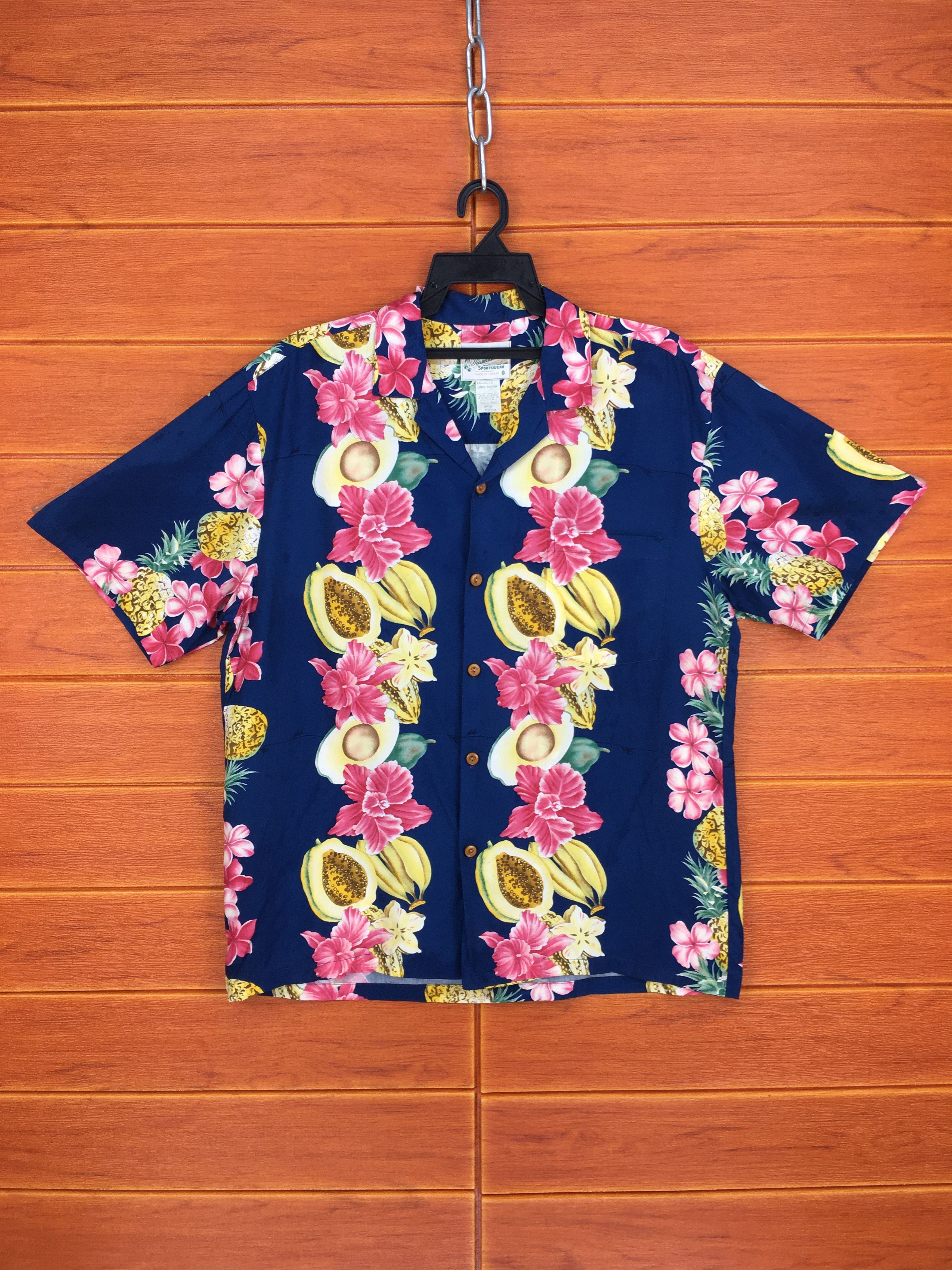 Diamond Head Vintage DIAMOND HEAD Flowers Border Panel Hawaiian Shirt Size US M / EU 48-50 / 2 - 1 Thumbnail