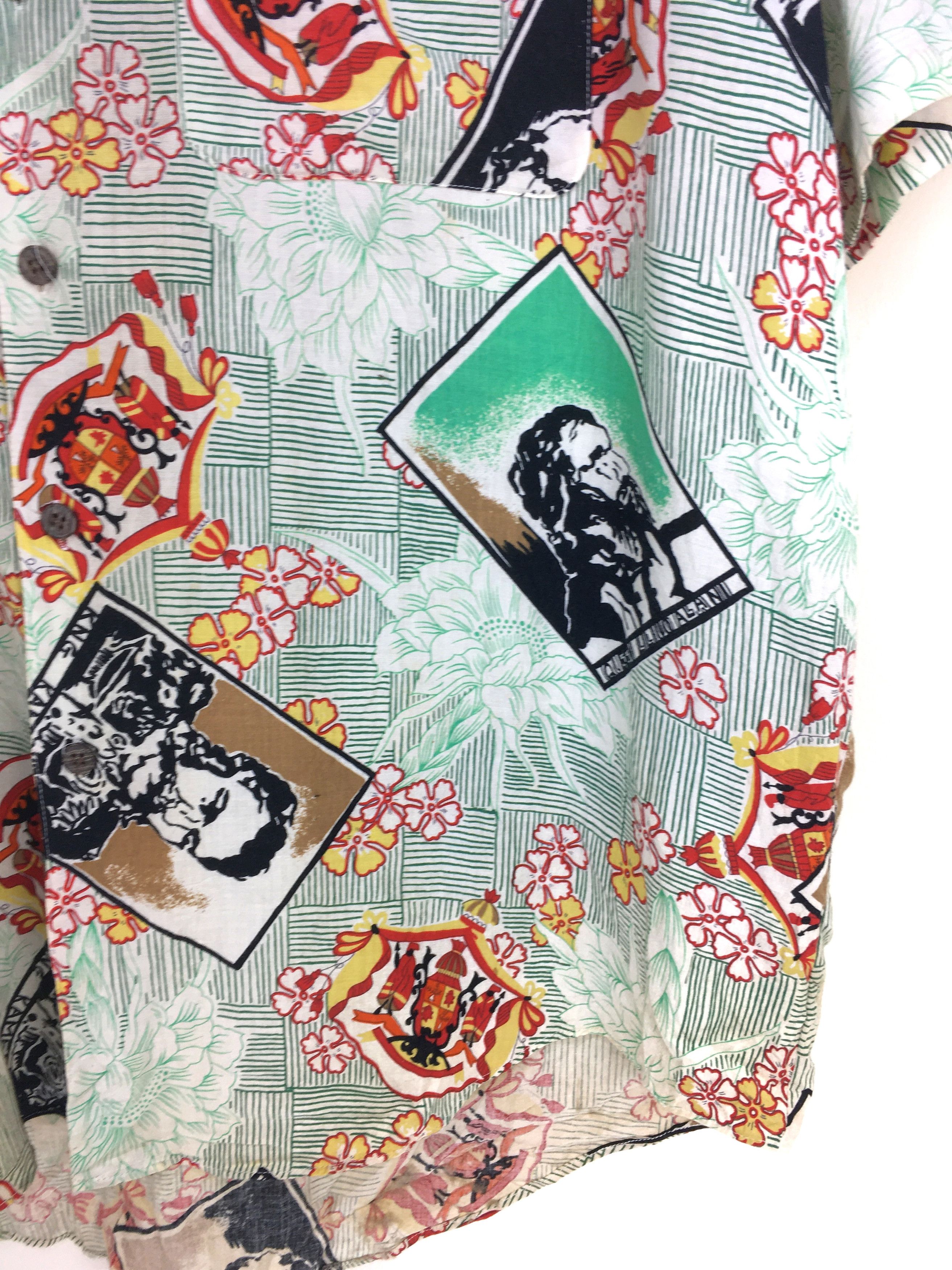 Sun Surf Vintage King Kamehame & Queen Lilino Alani Potrait Hawaiian Size US L / EU 52-54 / 3 - 4 Thumbnail