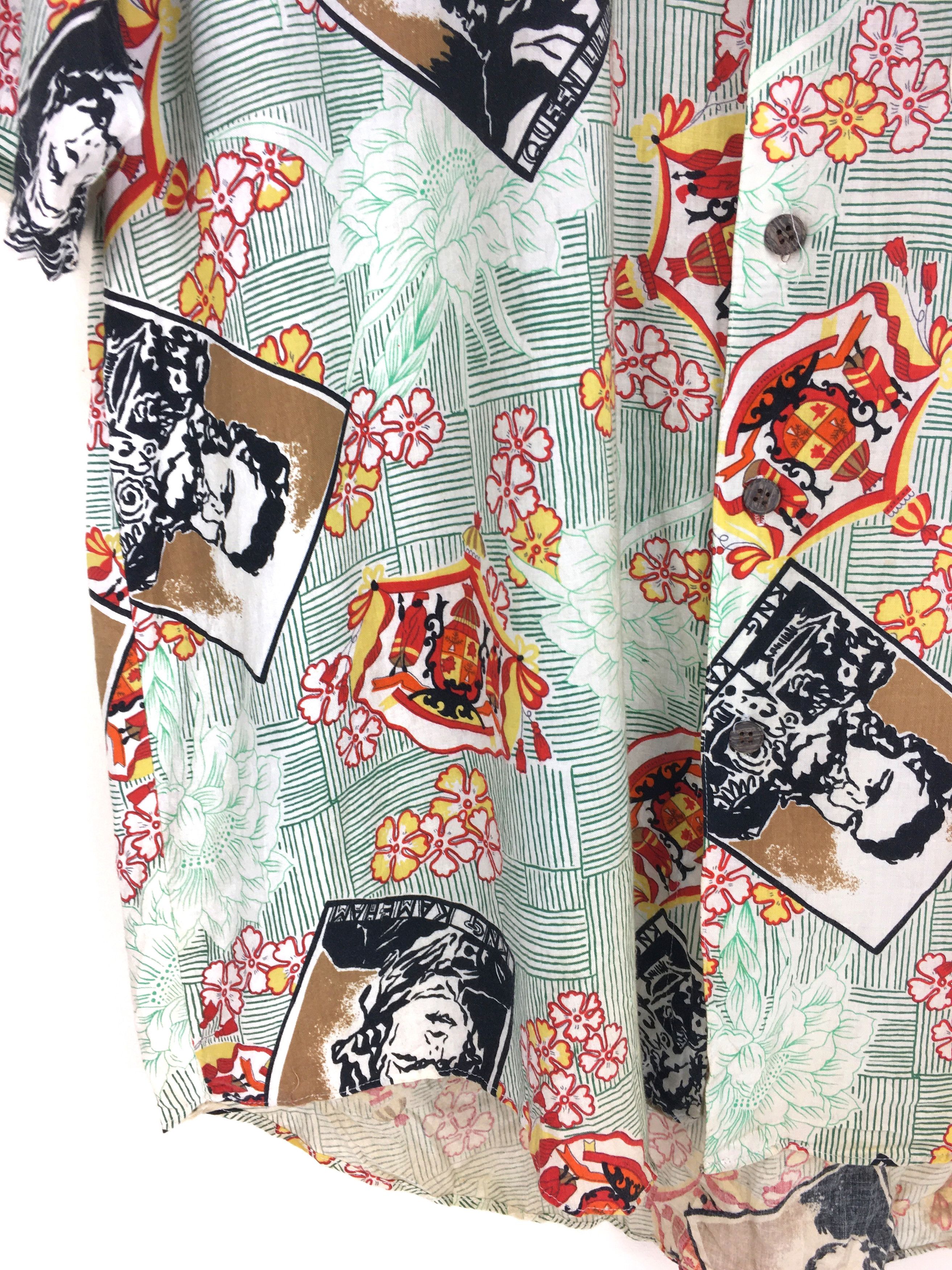 Sun Surf Vintage King Kamehame & Queen Lilino Alani Potrait Hawaiian Size US L / EU 52-54 / 3 - 5 Thumbnail