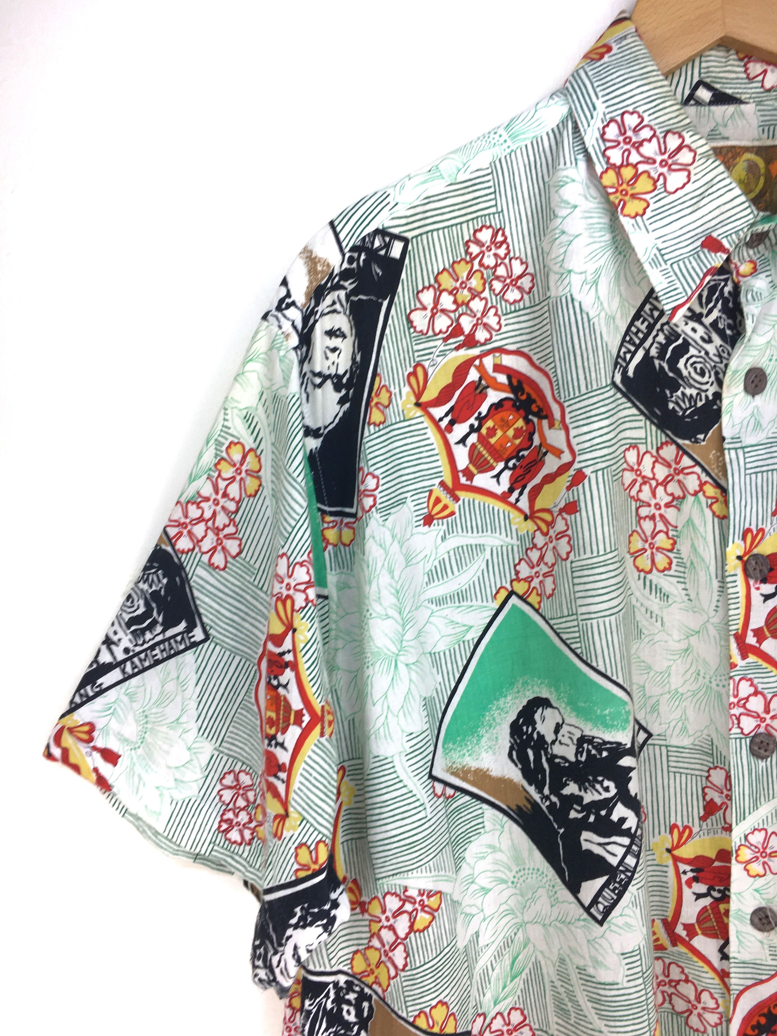 Sun Surf Vintage King Kamehame & Queen Lilino Alani Potrait Hawaiian Size US L / EU 52-54 / 3 - 2 Thumbnail