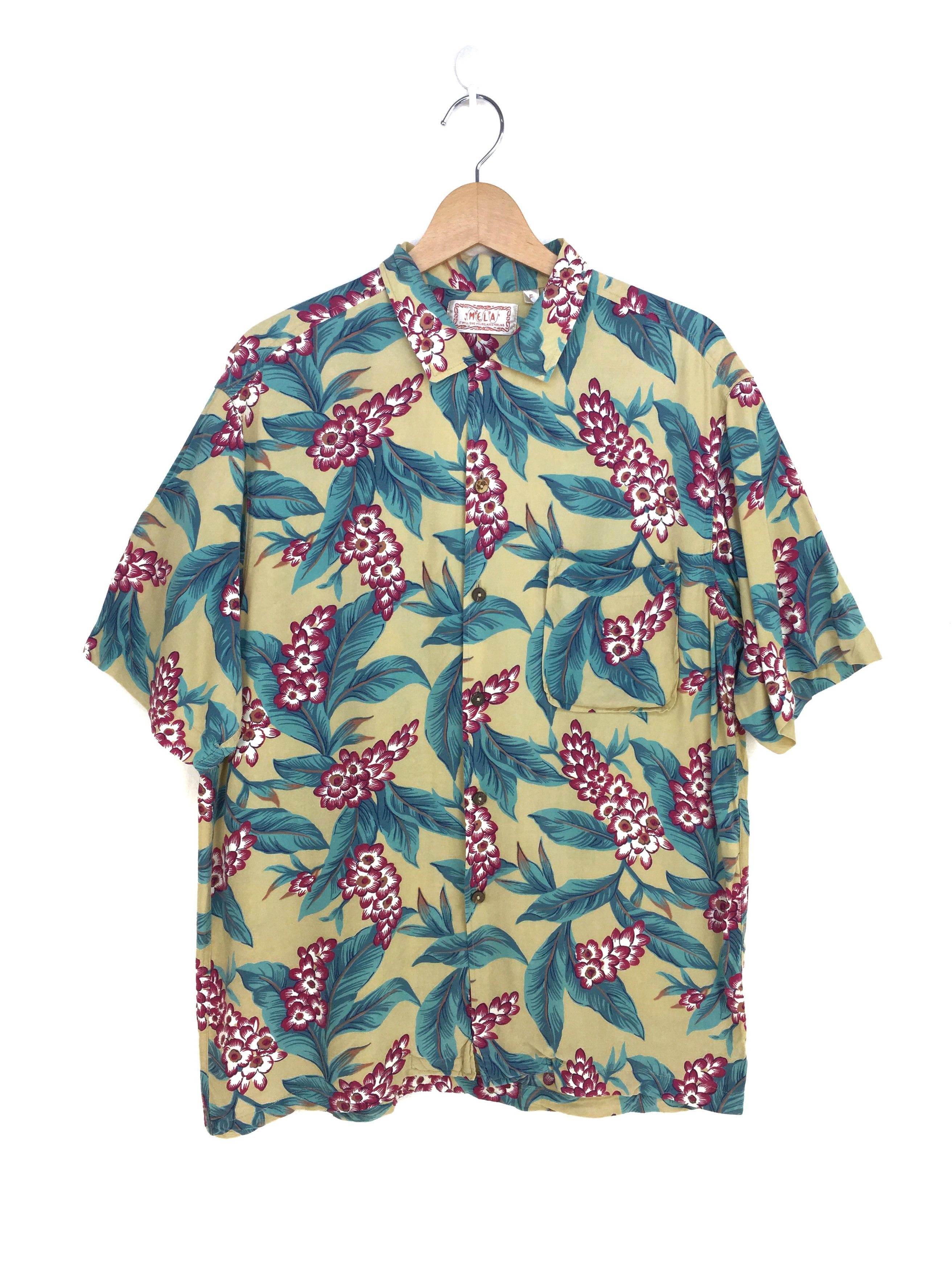 Vintage Vintage Hawaiian MELA Asian Flowers Rayon Shirt Size US L / EU 52-54 / 3 - 1 Thumbnail
