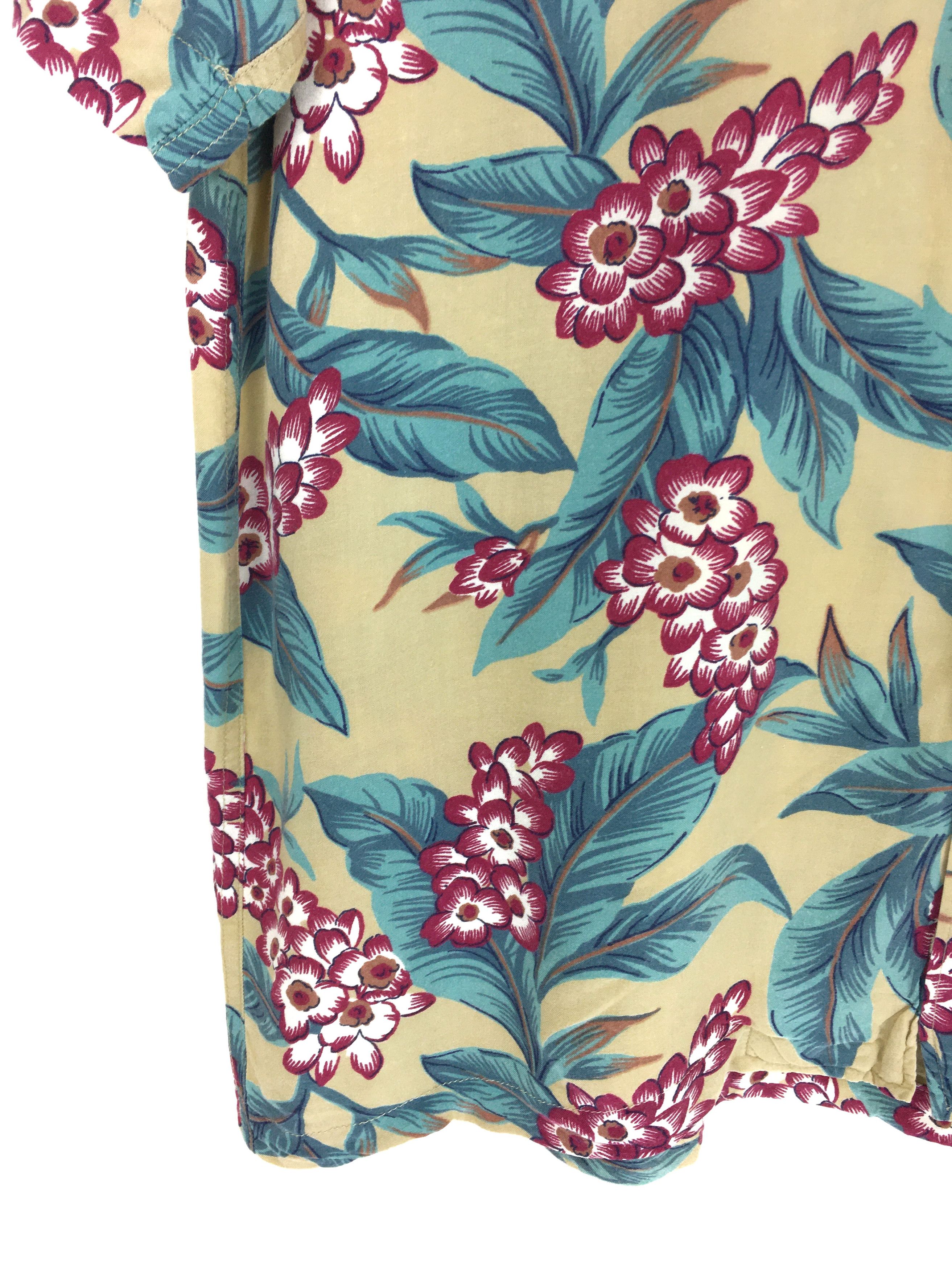 Vintage Vintage Hawaiian MELA Asian Flowers Rayon Shirt Size US L / EU 52-54 / 3 - 7 Thumbnail
