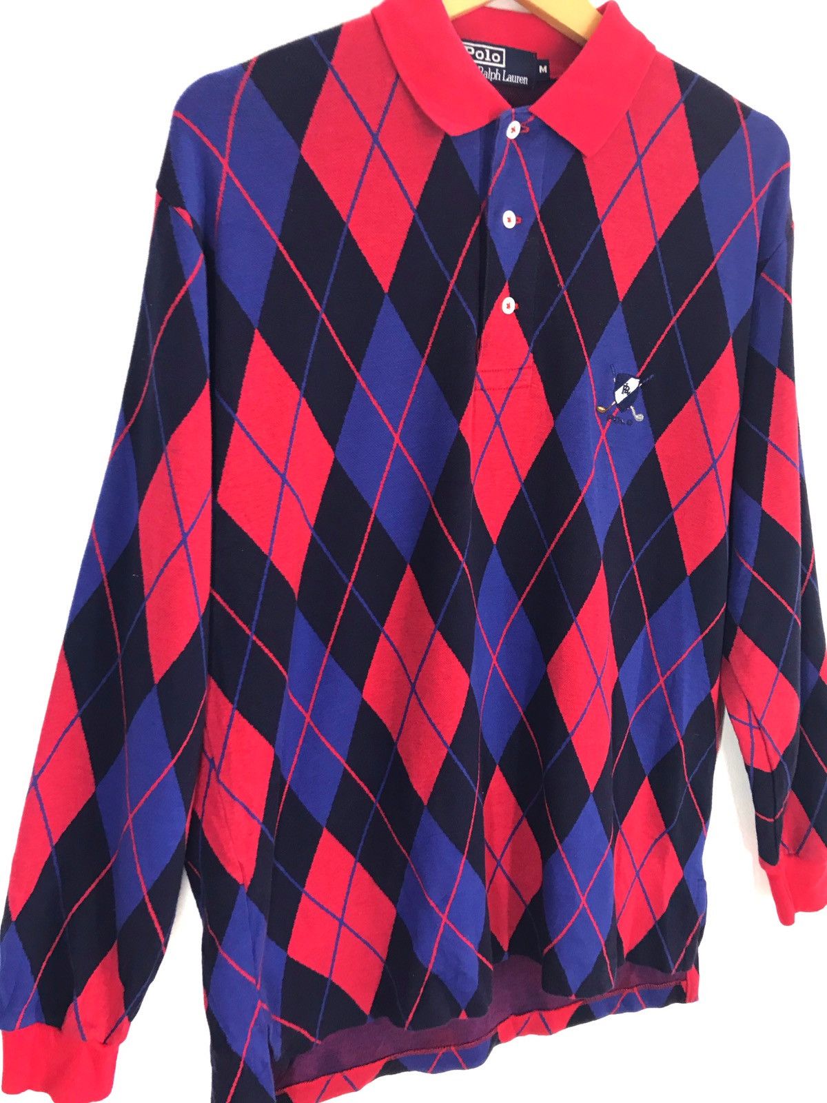 Polo Ralph Lauren Vintage 90s POLO RALPH LAUREN Diamond Multi Colour Shirt Size US M / EU 48-50 / 2 - 2 Thumbnail