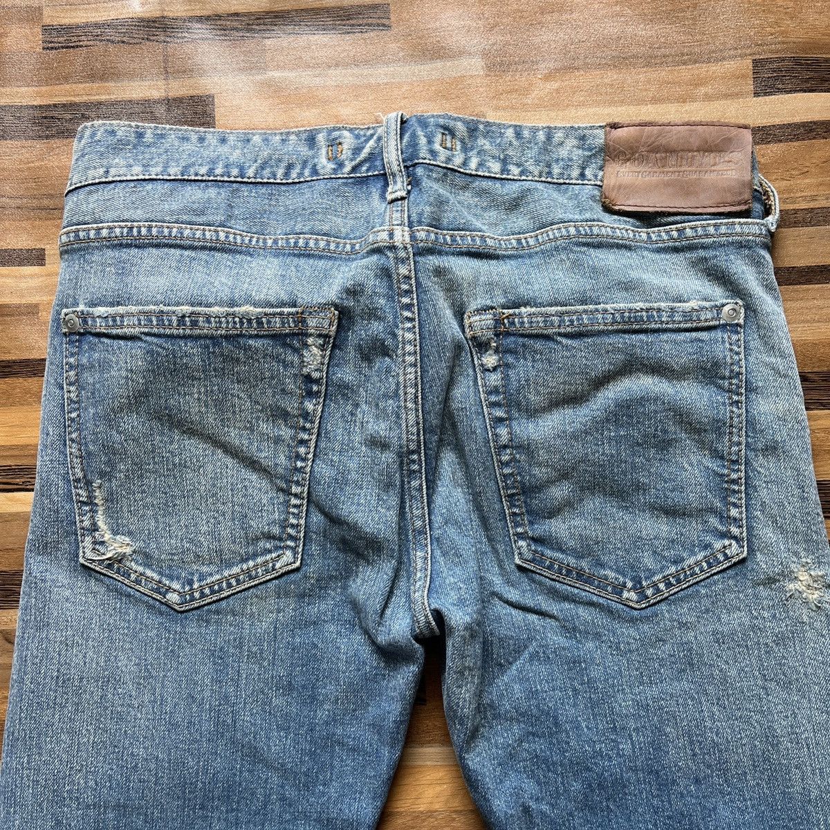 Japanese Brand GOA Redline Selvedge Denim Ripped Distressed Japan Size US 28 / EU 44 - 15 Thumbnail