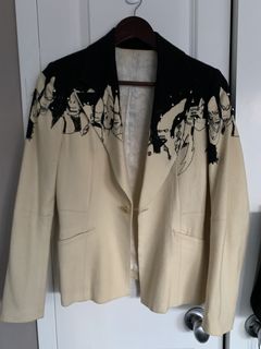 NWT OFF WHITE c/o VIRGIL ABLOH White Futura Spray Blazer Jacket Size 36/46  $2340