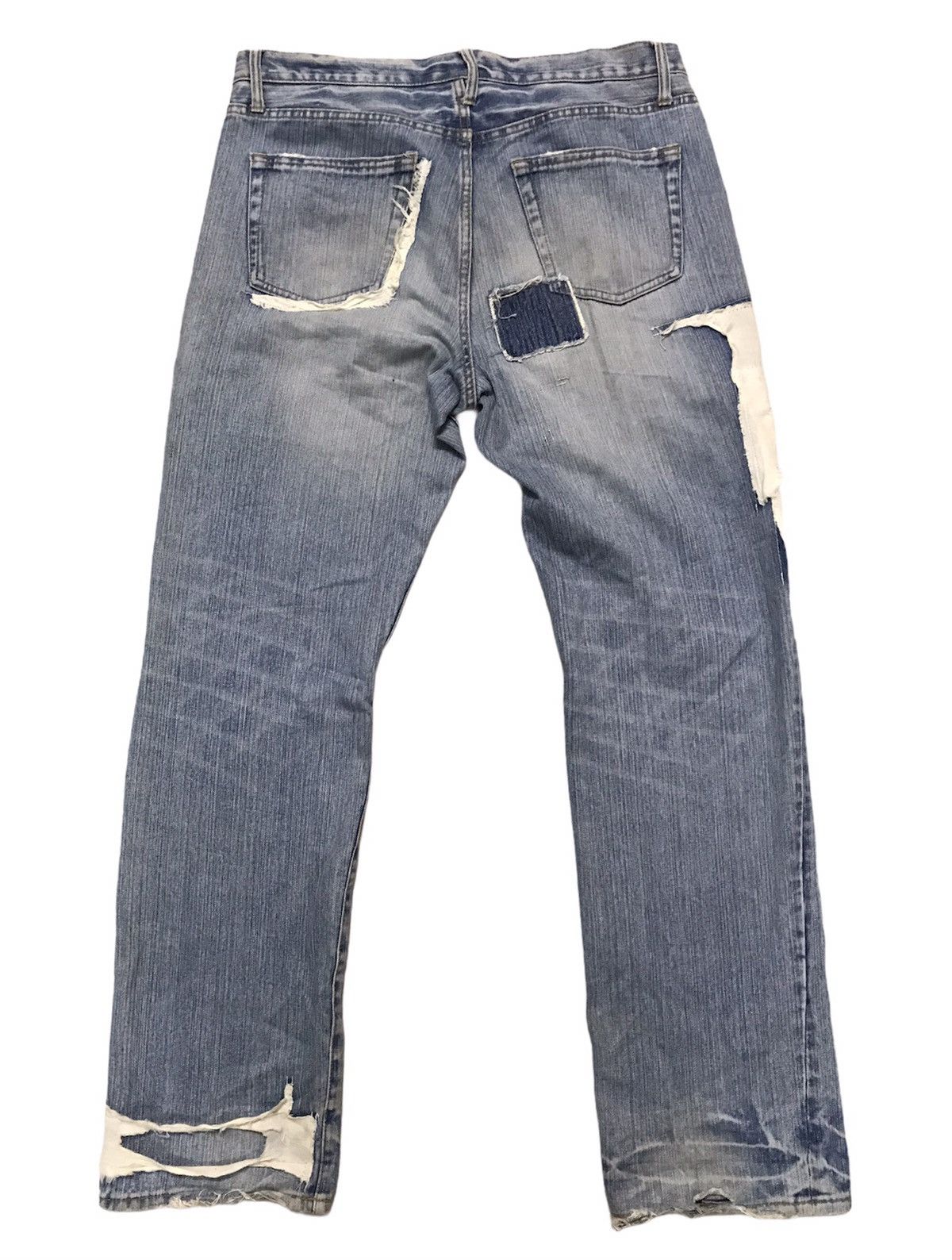 Other Japanese Brand Distressed&Pacthwork Denim Jeans Size 35-36 Size US 36 / EU 52 - 2 Thumbnail