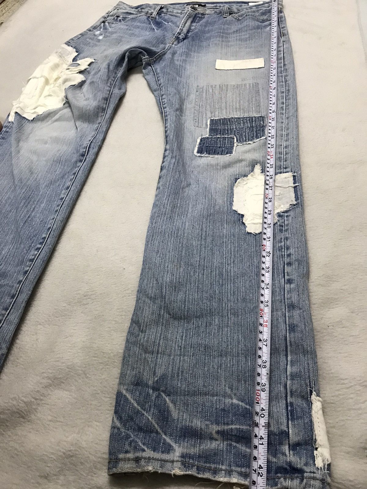 Other Japanese Brand Distressed&Pacthwork Denim Jeans Size 35-36 Size US 36 / EU 52 - 15 Thumbnail