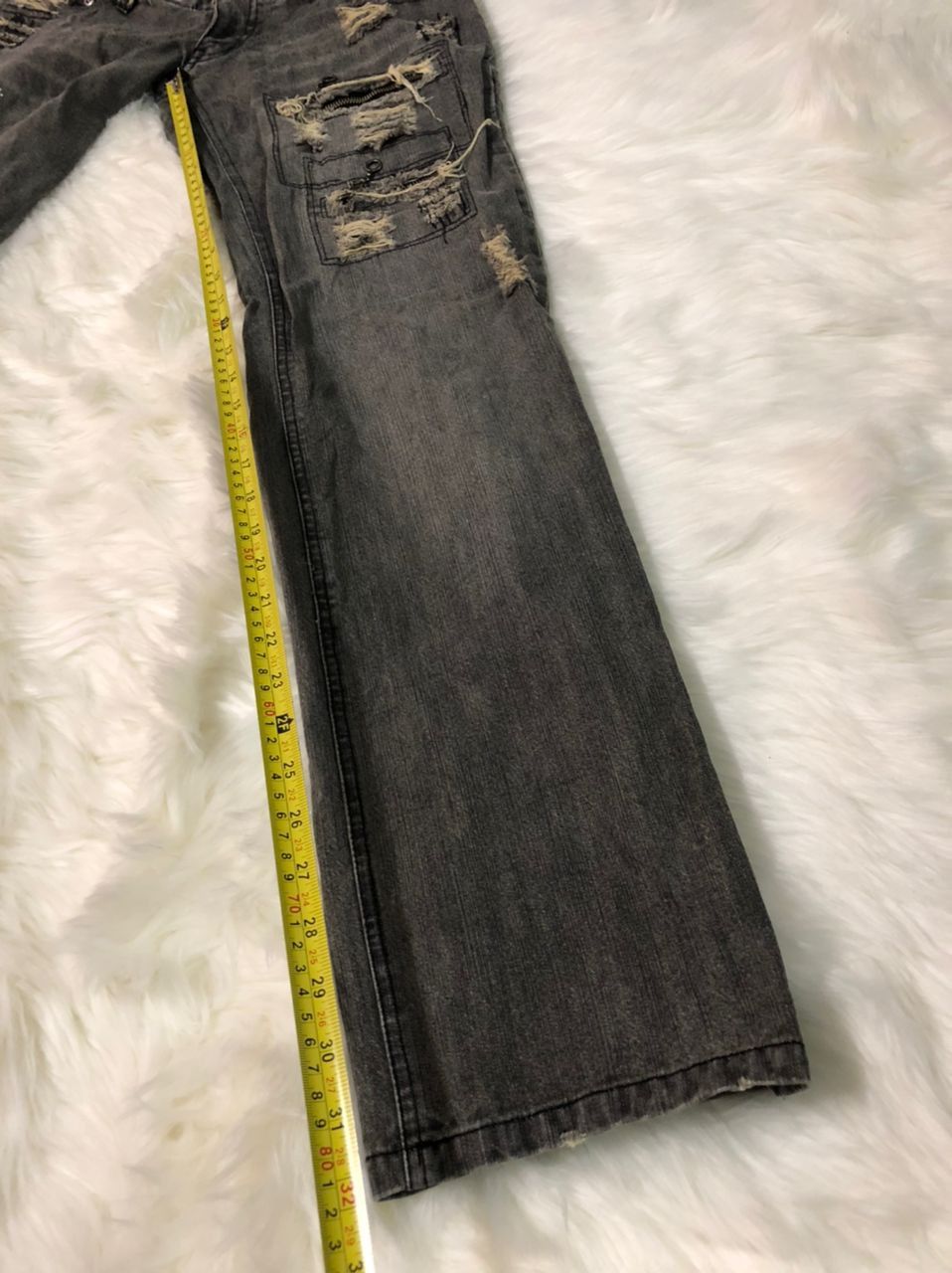 Designer Double Waist Distressed Insparational by TRAVIS SCHOTT Size US 32 / EU 48 - 13 Thumbnail