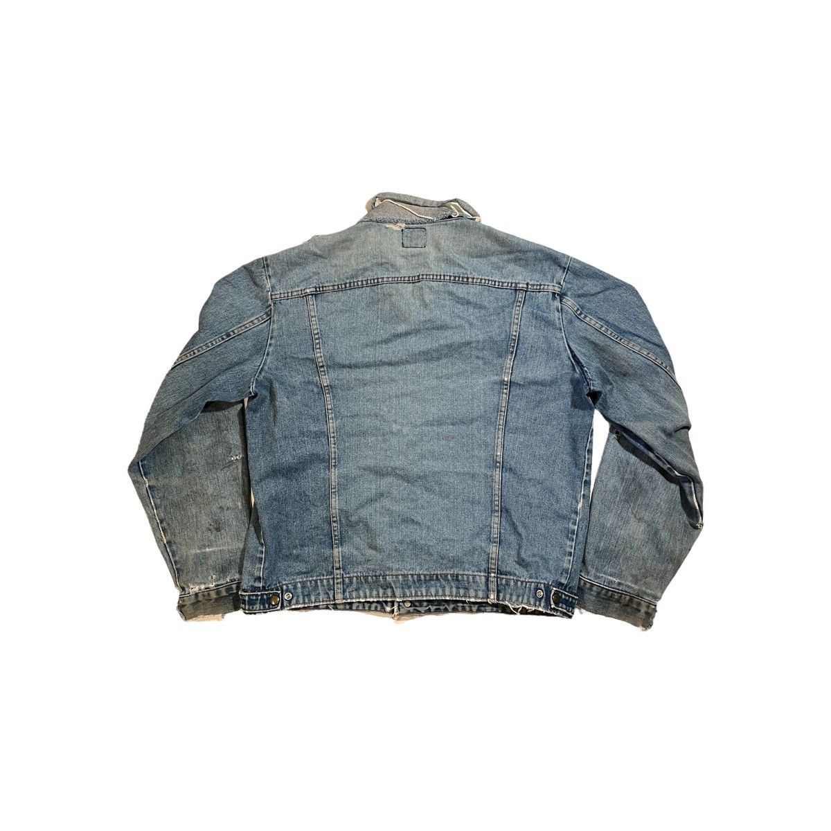 Vintage Vintage Thrashed Saddle King Snap Button Denim Jacket Size US L / EU 52-54 / 3 - 4 Thumbnail