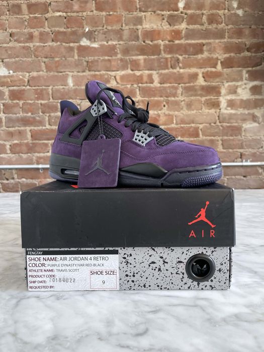 Nike Air Jordan IV Retro Travis Scott 'Purple', Size 11.5, Scarce Air, 2021