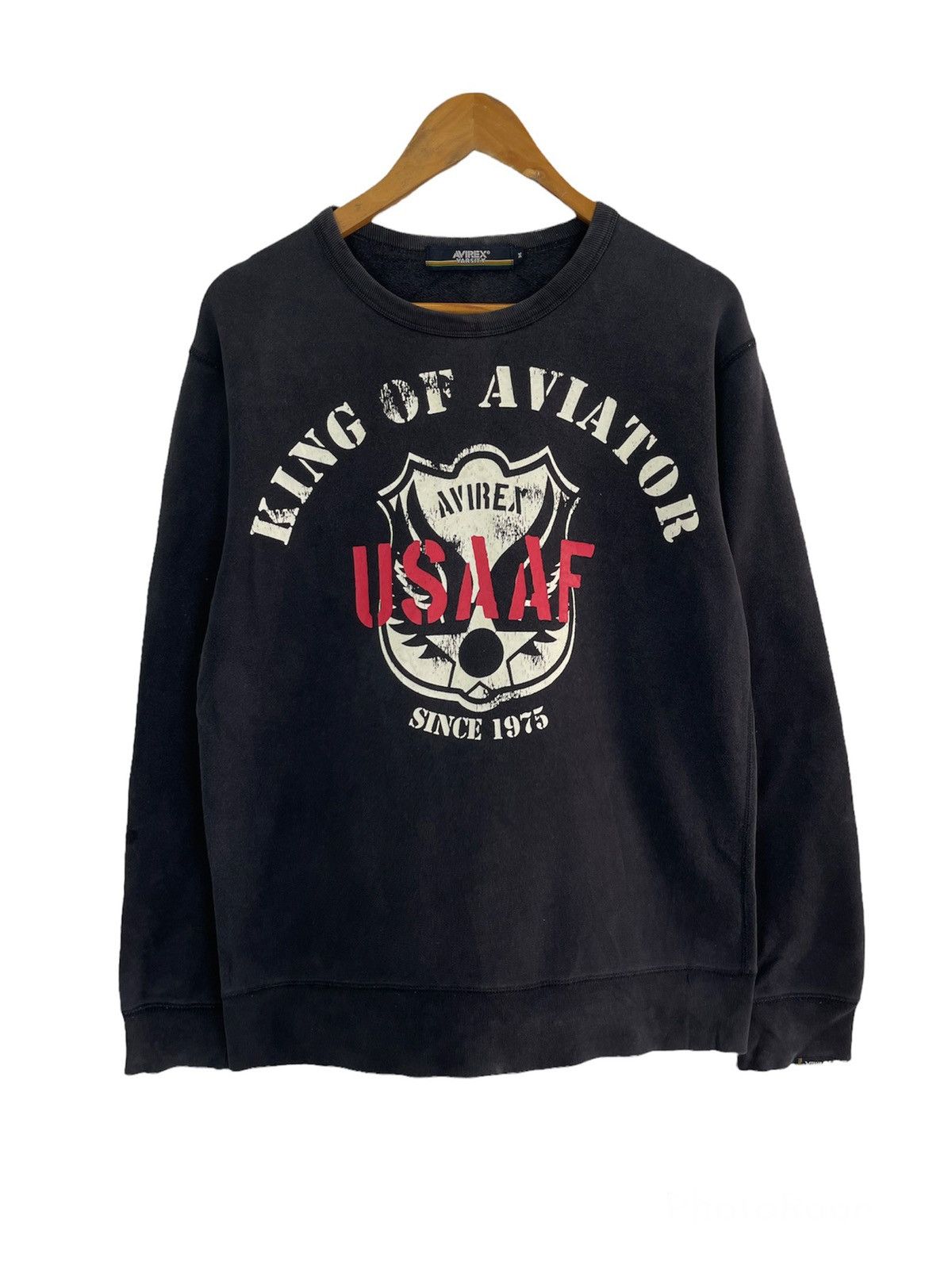 Avirex × Vintage Vintage 90’s AVIREX USAAF AVIATOR SWEATSHIRT Size US M / EU 48-50 / 2 - 1 Thumbnail