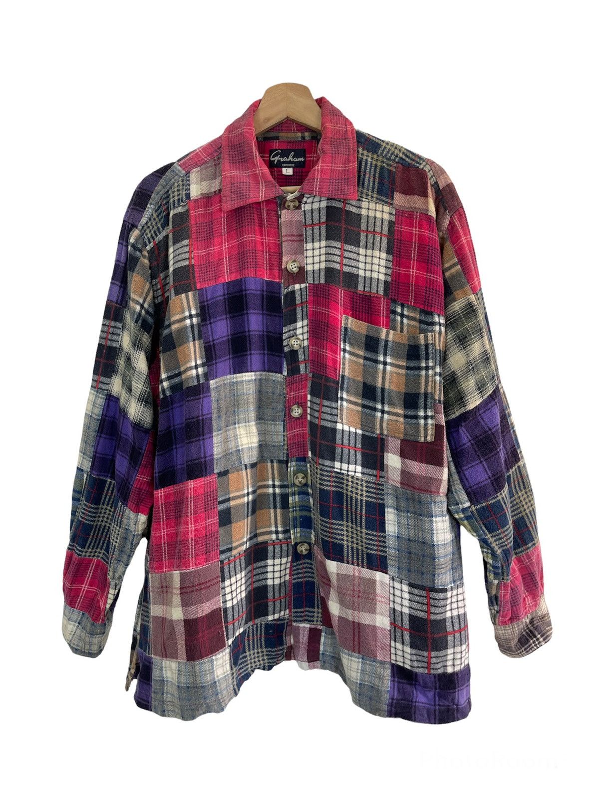 Vintage 90’s Patchworks Inspired Miharayasuhiro Shirt Japan Size US L / EU 52-54 / 3 - 1 Thumbnail