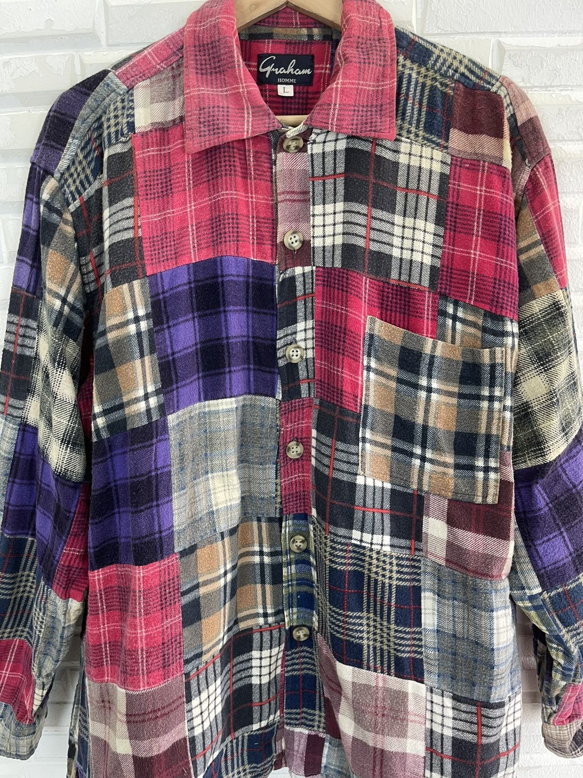 Vintage 90’s Patchworks Inspired Miharayasuhiro Shirt Japan Size US L / EU 52-54 / 3 - 3 Thumbnail