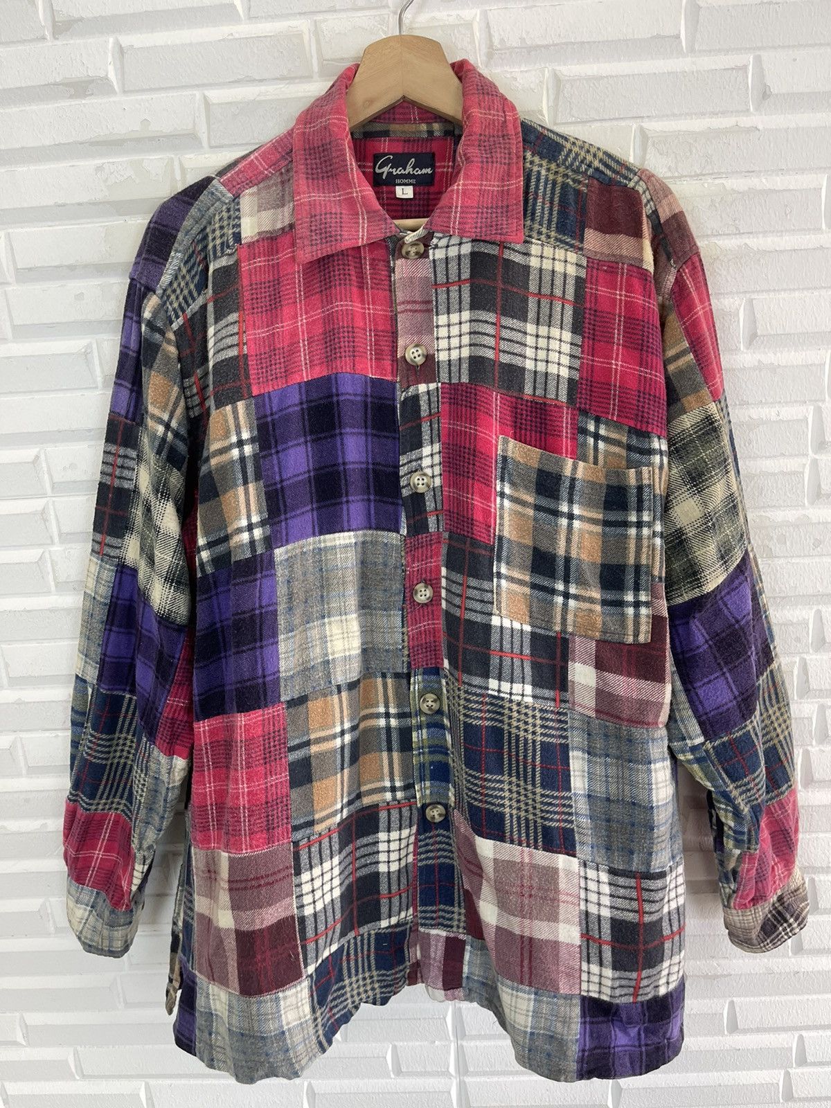 Vintage 90’s Patchworks Inspired Miharayasuhiro Shirt Japan Size US L / EU 52-54 / 3 - 2 Thumbnail