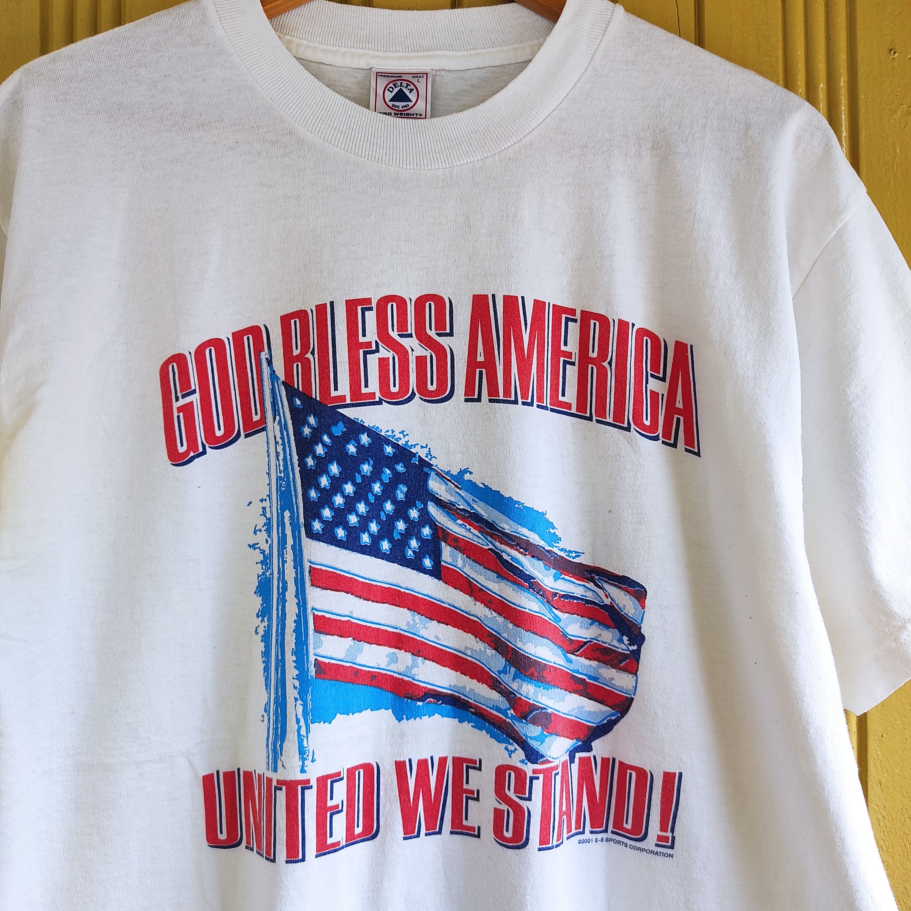 Delta × Vintage Vintage Y2K Delta God Bless America United We Stand Size US L / EU 52-54 / 3 - 2 Thumbnail