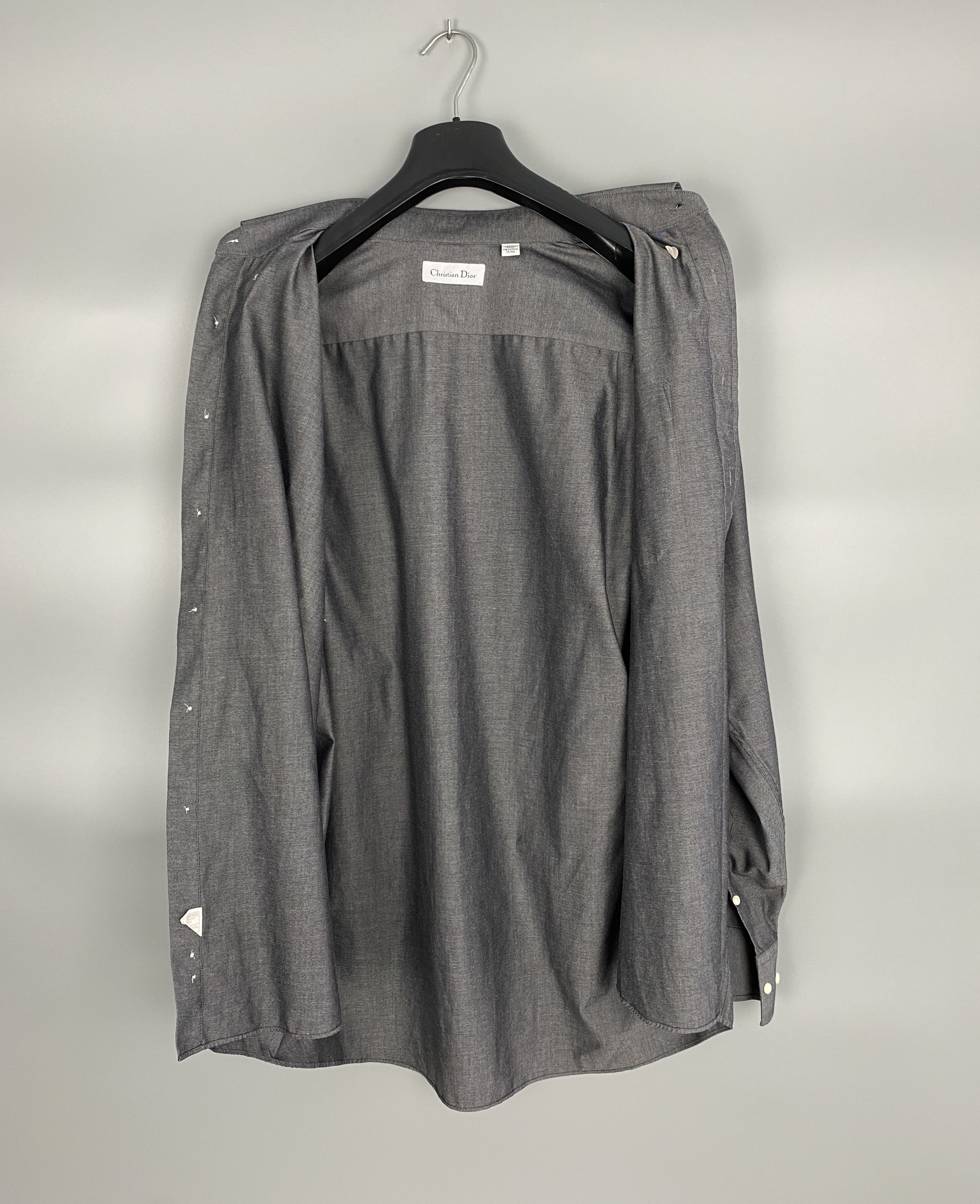Christian Dior Monsieur Christian Dior Luxury Shirt Size 17 / 43 Size US L / EU 52-54 / 3 - 5 Thumbnail