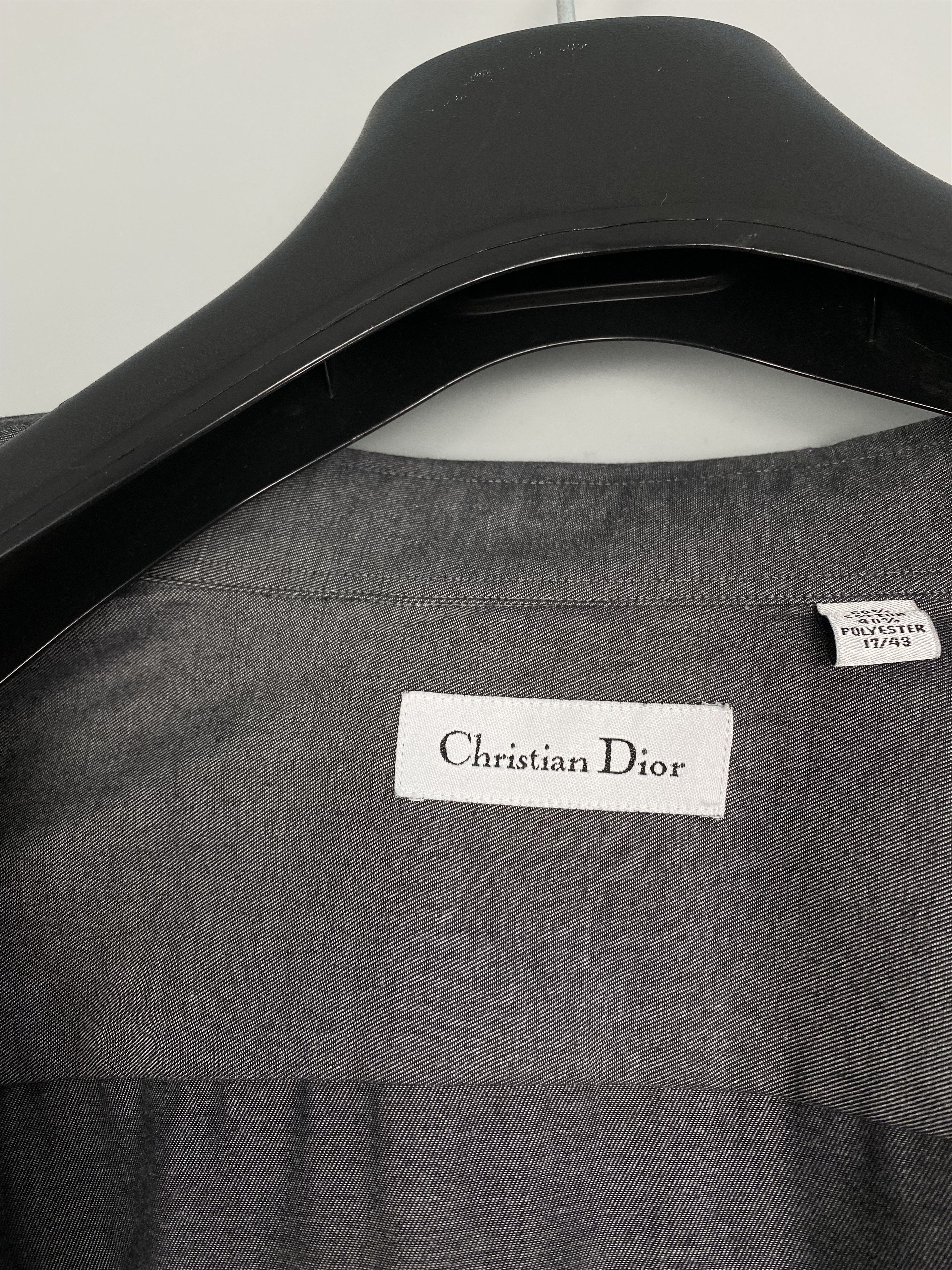Christian Dior Monsieur Christian Dior Luxury Shirt Size 17 / 43 Size US L / EU 52-54 / 3 - 6 Thumbnail