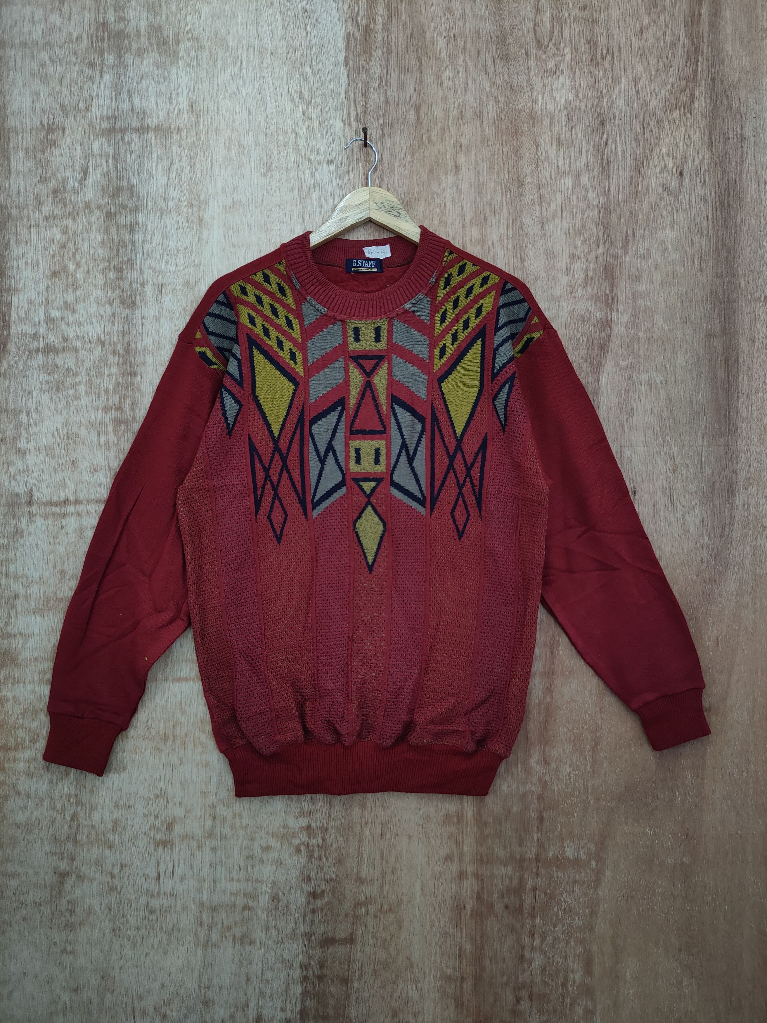 Vintage DL Gstaff knitwear art japan designer vintage #46-142 Size US L / EU 52-54 / 3 - 1 Thumbnail