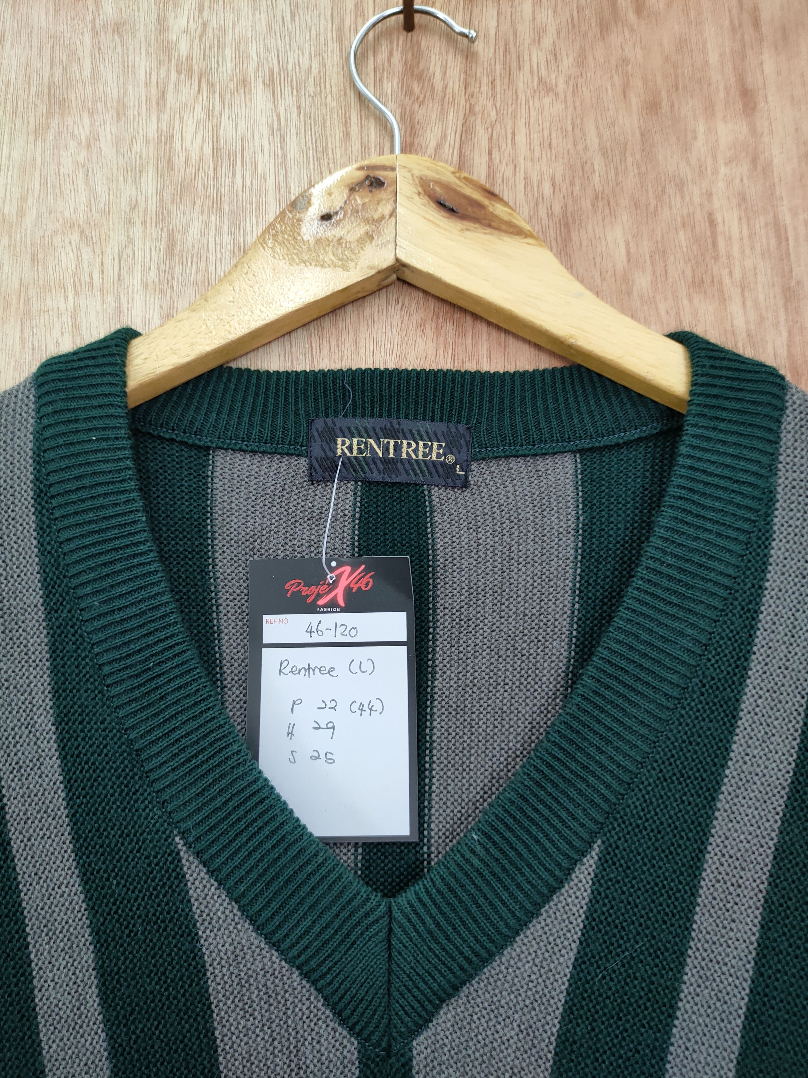 Japanese Brand DLL Rentree knitwear stripe sweatshirt vintage #46-120 Size US L / EU 52-54 / 3 - 5 Thumbnail