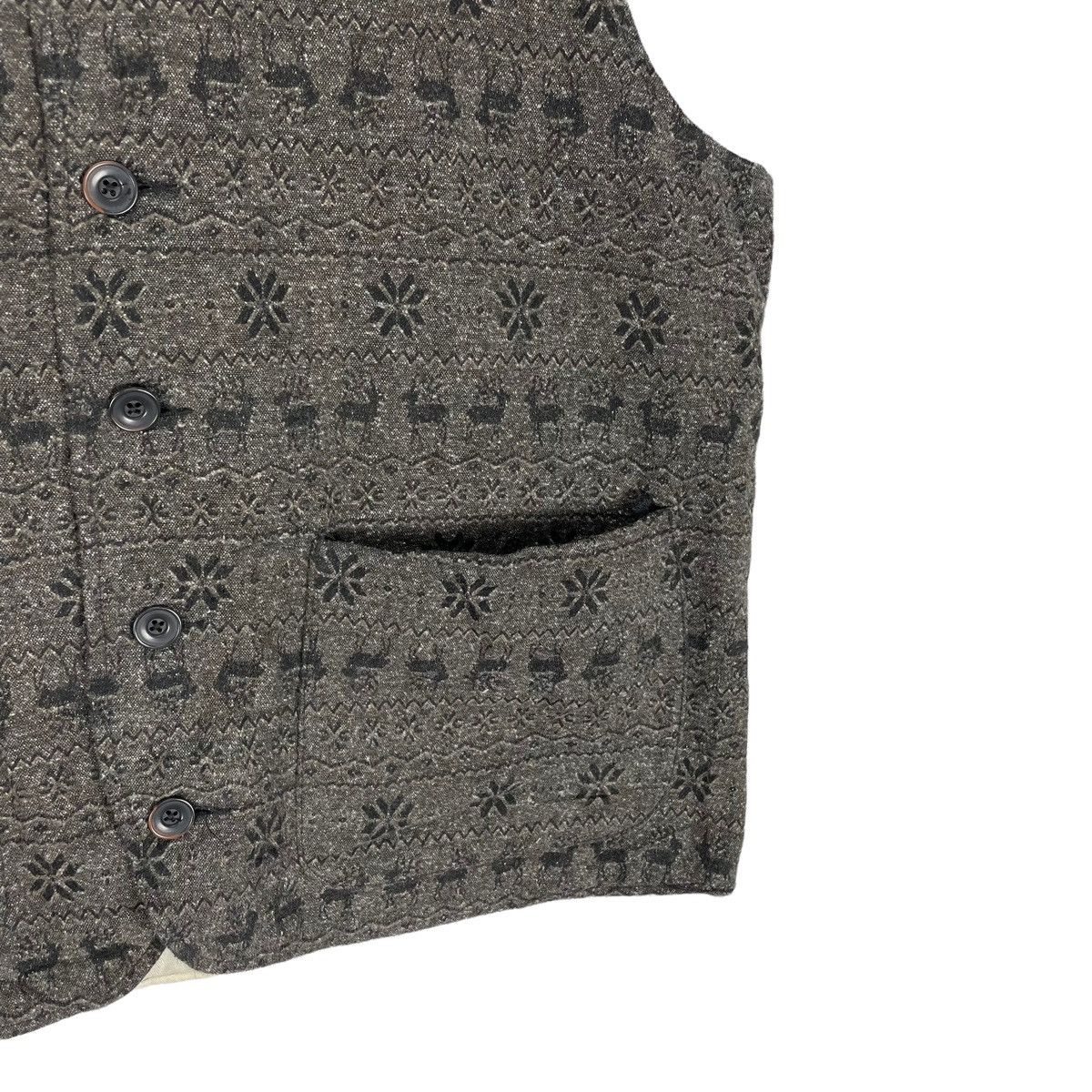 Global Work ☀️GLOBAL WORK NATIVE ART DEER VEST Size US XL / EU 56 / 4 - 5 Thumbnail