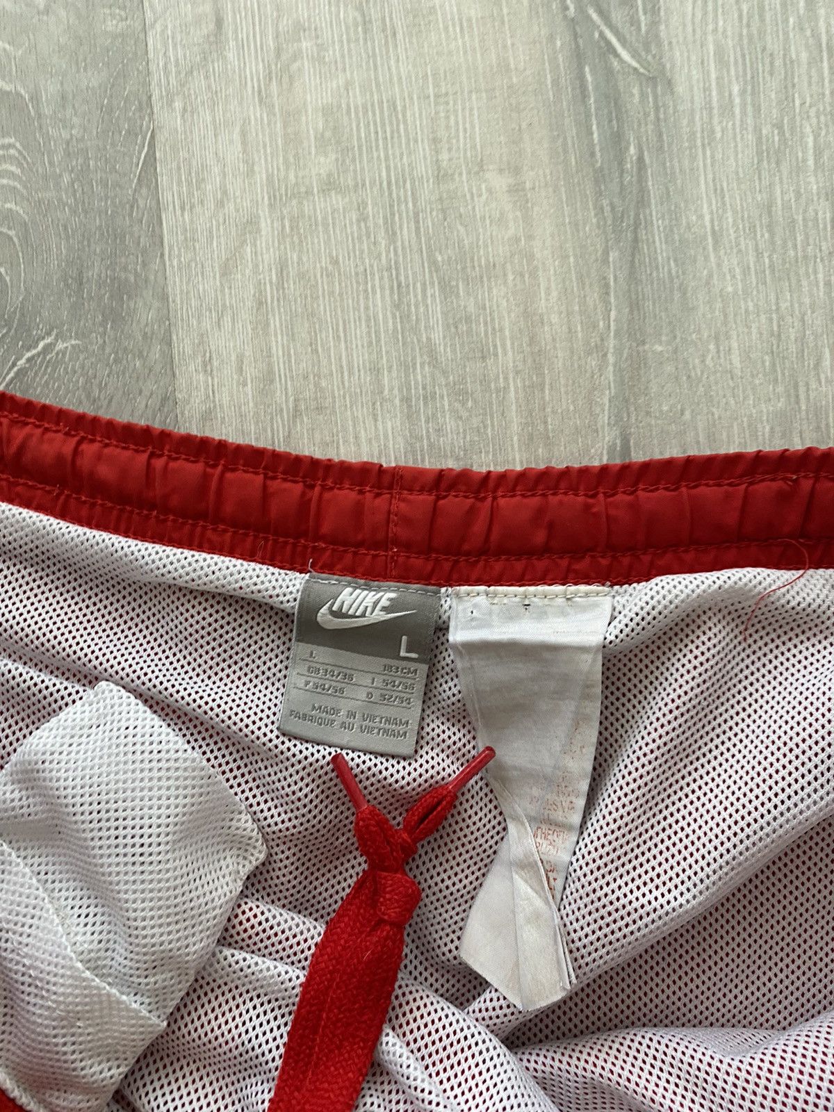 Nike × Vintage Nike vintage red shorts small swoosh 2000s Size US 32 / EU 48 - 3 Thumbnail