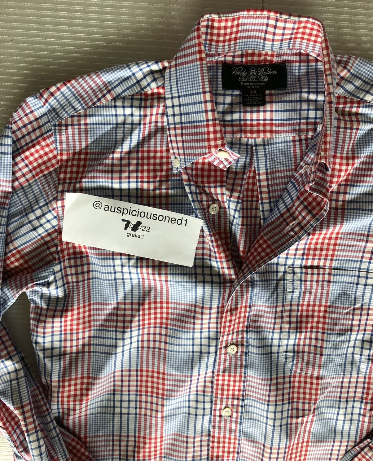 Brooks Brothers Brooks Brothers 🇺🇸 Red/White/Blue Egyptian Cotton Oxford S Size US S / EU 44-46 / 1 - 11 Thumbnail