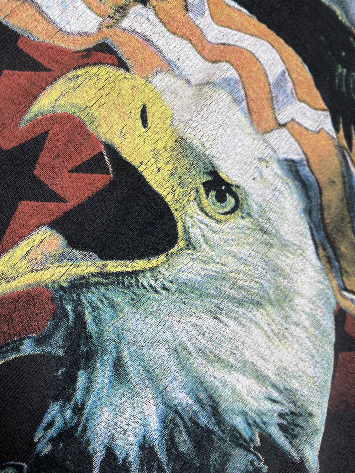 Vintage Vintage Single stitch Washed Snap on Tee Eagle made in Usa Size US S / EU 44-46 / 1 - 5 Thumbnail