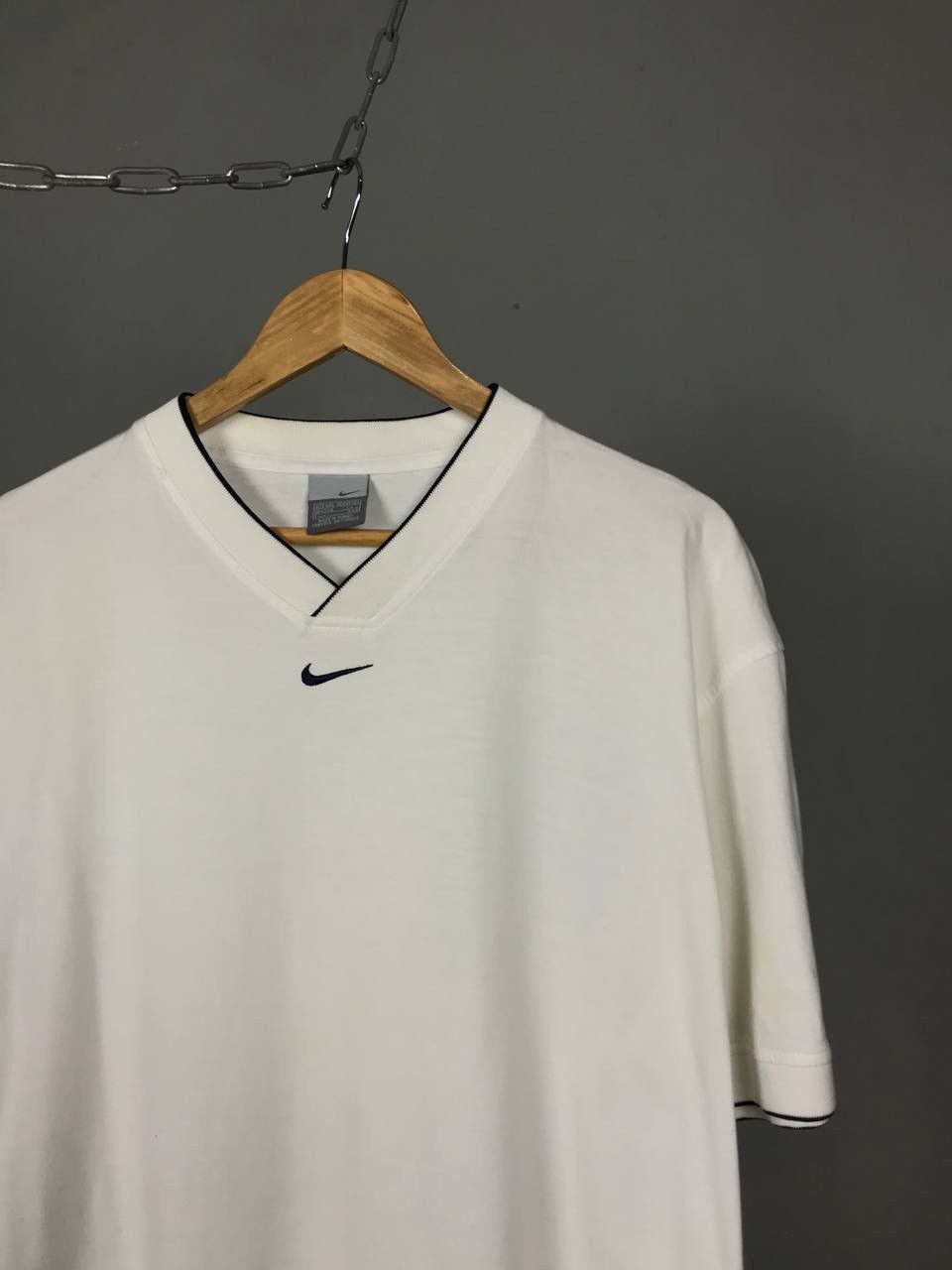 Nike × Vintage Nike swoosh streetwear vintage center logo tee Size US XXL / EU 58 / 5 - 2 Thumbnail