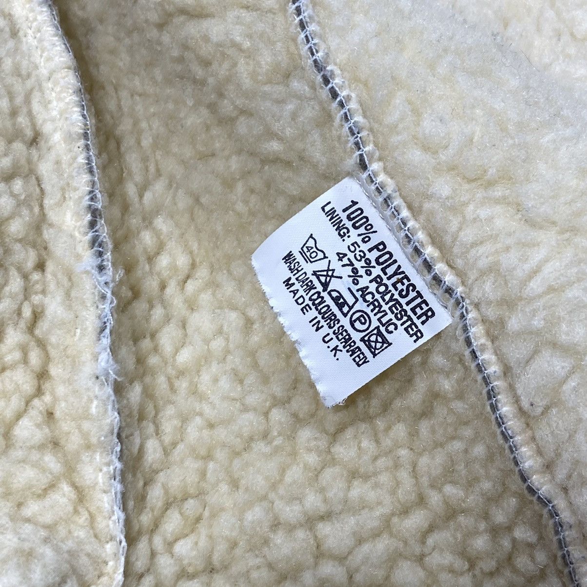 Vintage 1990s AMAZING TEDDY SHERPA JACKET - MADE IN U.K. - № 2107 Size US L / EU 52-54 / 3 - 9 Thumbnail