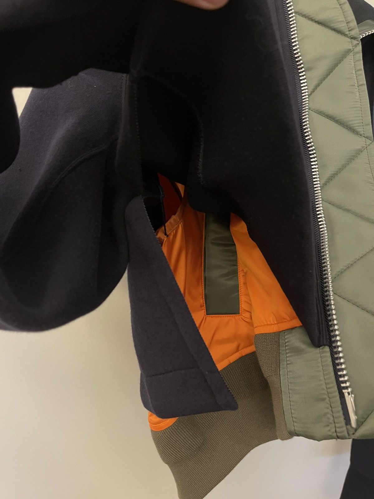 Sacai Sacai 22ss Sponge Layered Zip-Up Hoodie Bomber Size XL / US 12-14 / IT 48-50 - 4 Thumbnail