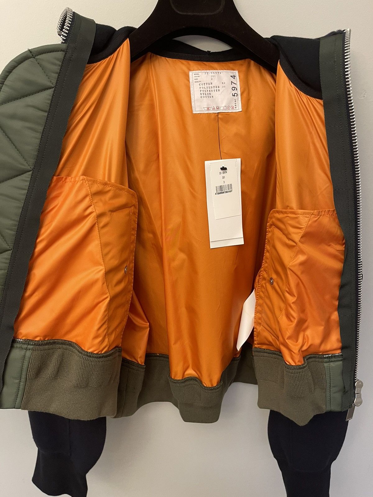 Sacai Sacai 22ss Sponge Layered Zip-Up Hoodie Bomber Size XL / US 12-14 / IT 48-50 - 5 Thumbnail