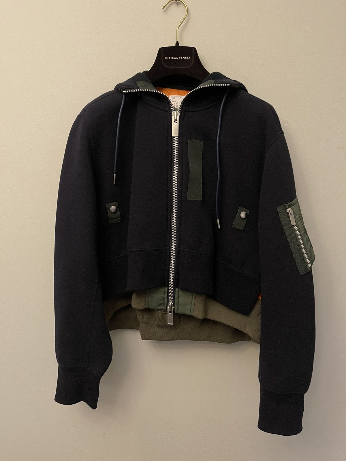 Sacai Sacai 22ss Sponge Layered Zip-Up Hoodie Bomber Size XL / US 12-14 / IT 48-50 - 1 Thumbnail