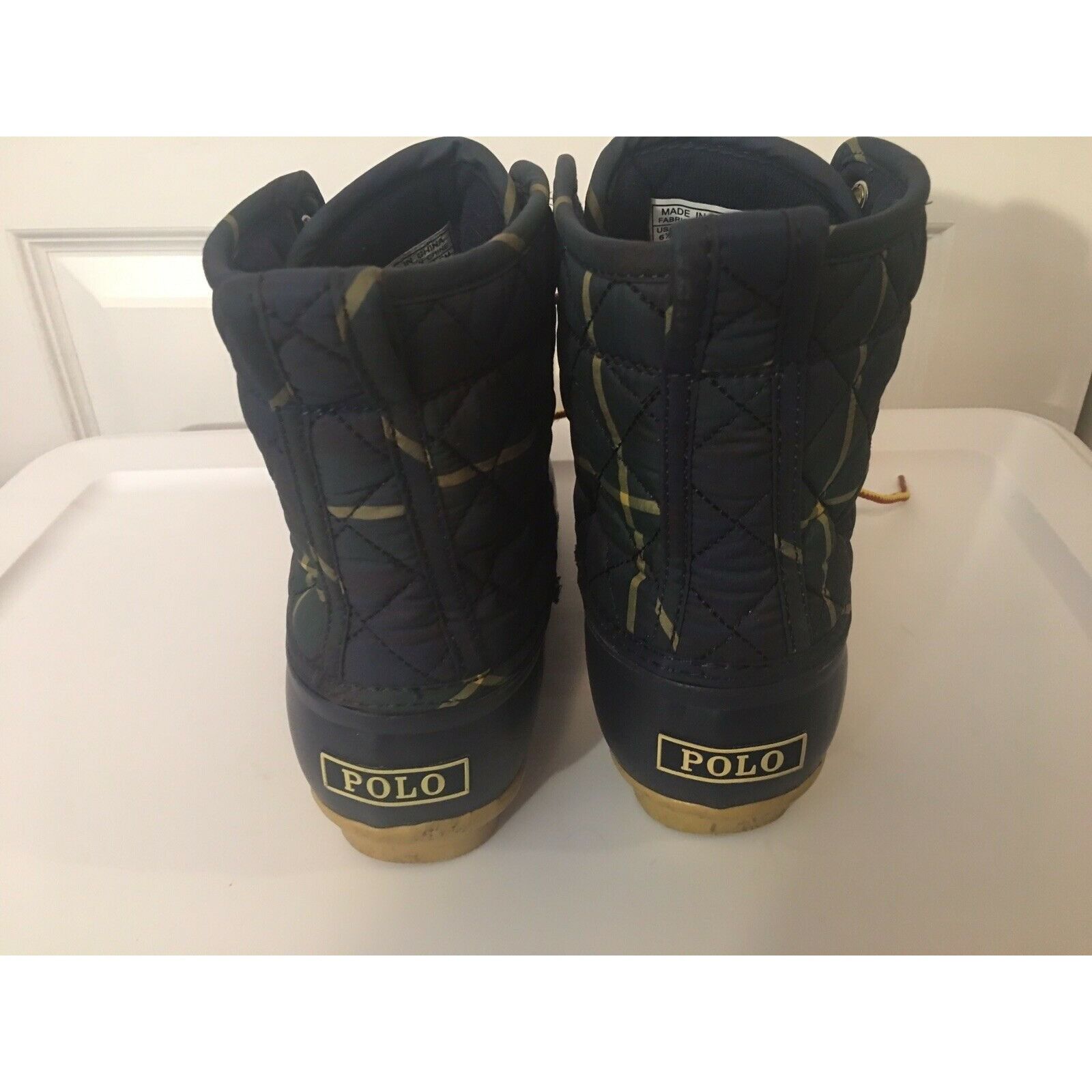 Polo Ralph Lauren Polo Ralph Lauren Plaid Snow Rain Boots Sz 6 1/2 Green Blue Size US 6.5 / EU 39-40 - 6 Thumbnail