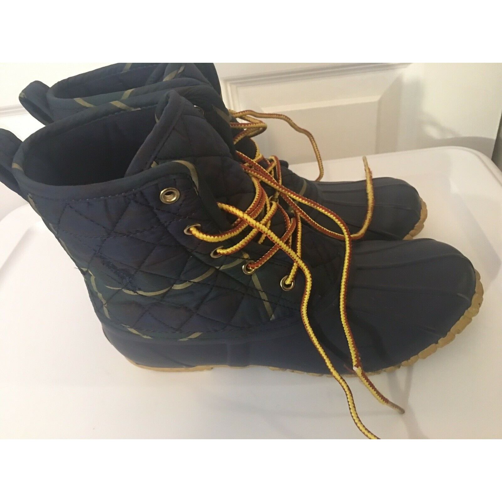 Polo Ralph Lauren Polo Ralph Lauren Plaid Snow Rain Boots Sz 6 1/2 Green Blue Size US 6.5 / EU 39-40 - 4 Thumbnail