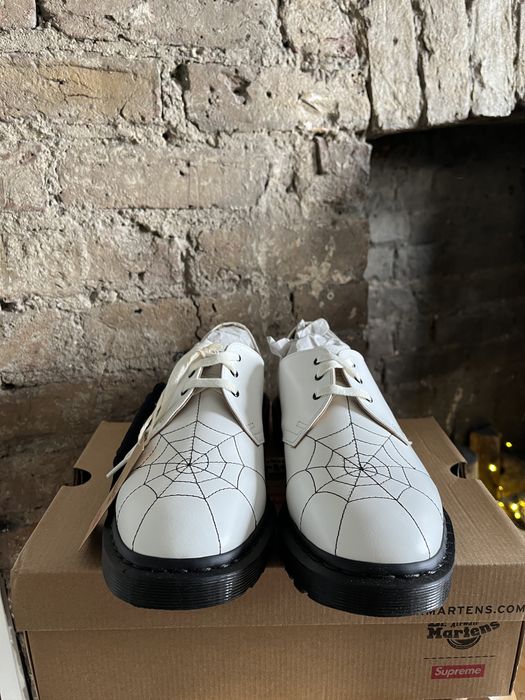 Supreme Dr. Martens 3-Eye Supreme Spiderweb White | Grailed