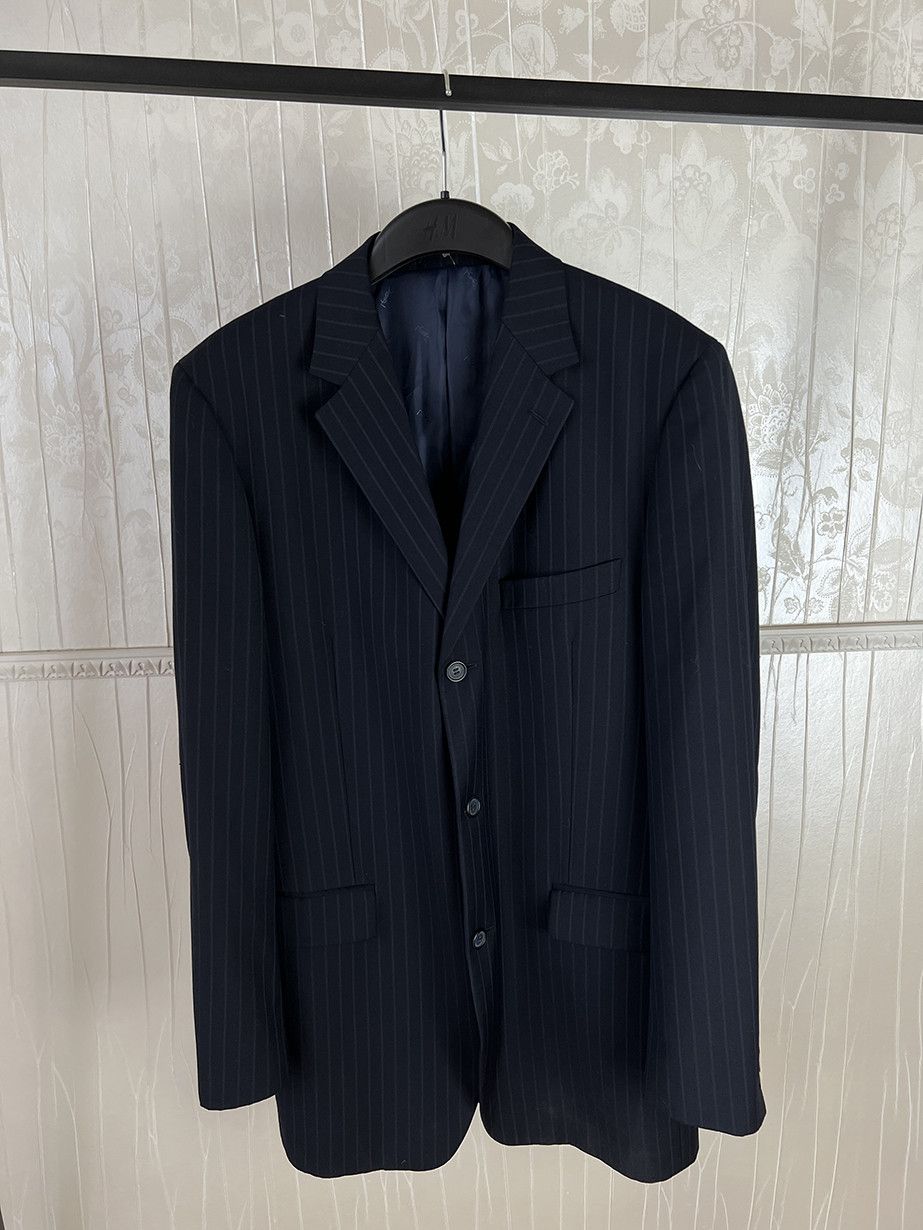 YVES SAINT LAURENT Stripped Navy Blazer