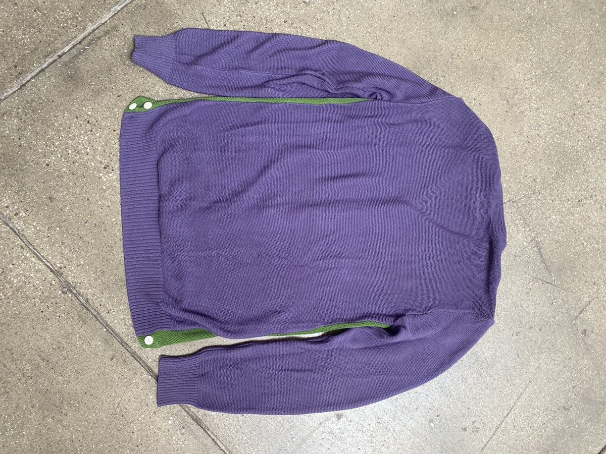 Needles Needles purple/pink/green striped cardigan knit sweater Size US L / EU 52-54 / 3 - 5 Thumbnail