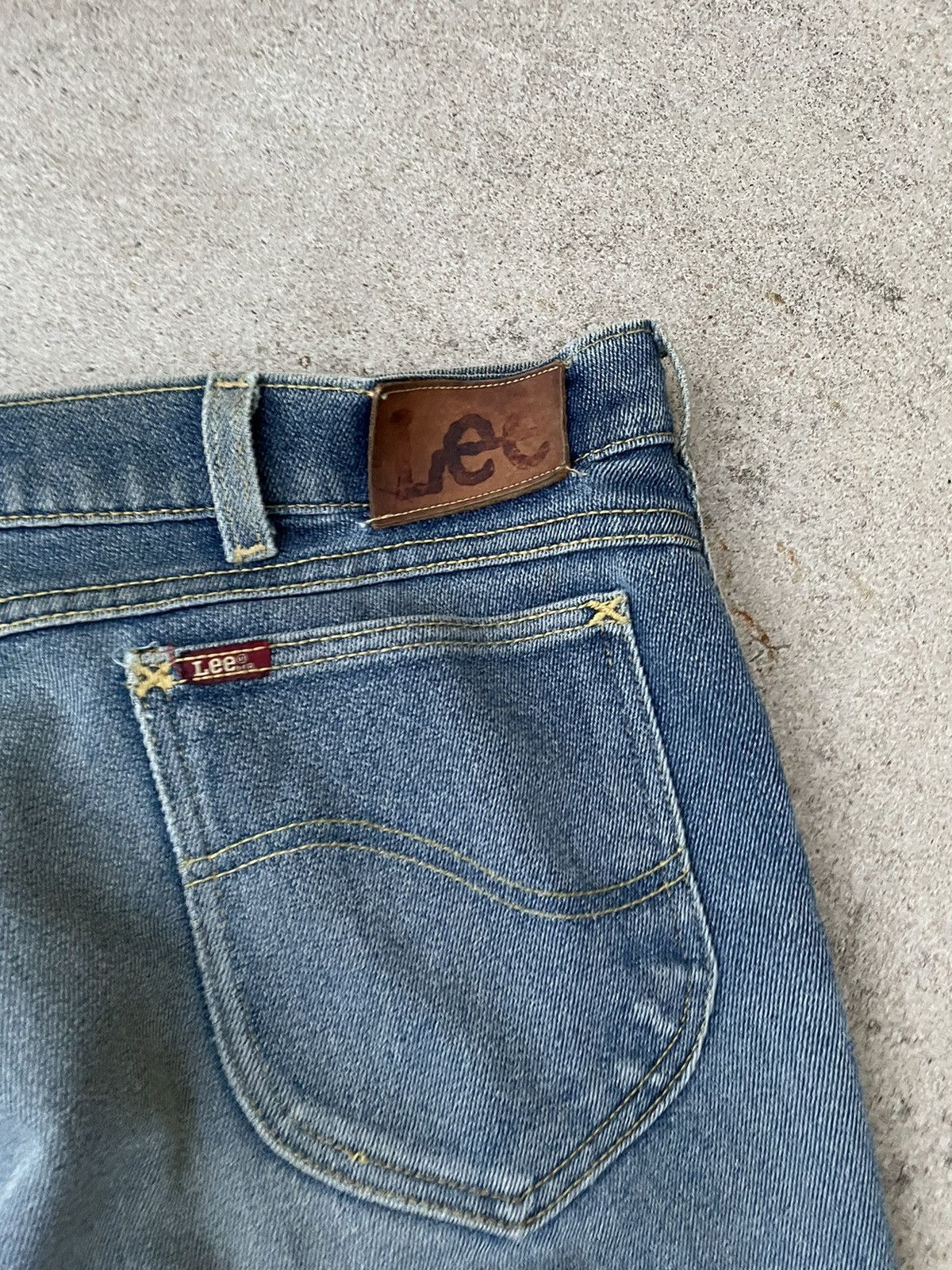 Vintage Vintage 70s Lee Bootcut Distressed Mud Wash Jeans Mens 40x32 Size US 40 / EU 56 - 7 Thumbnail