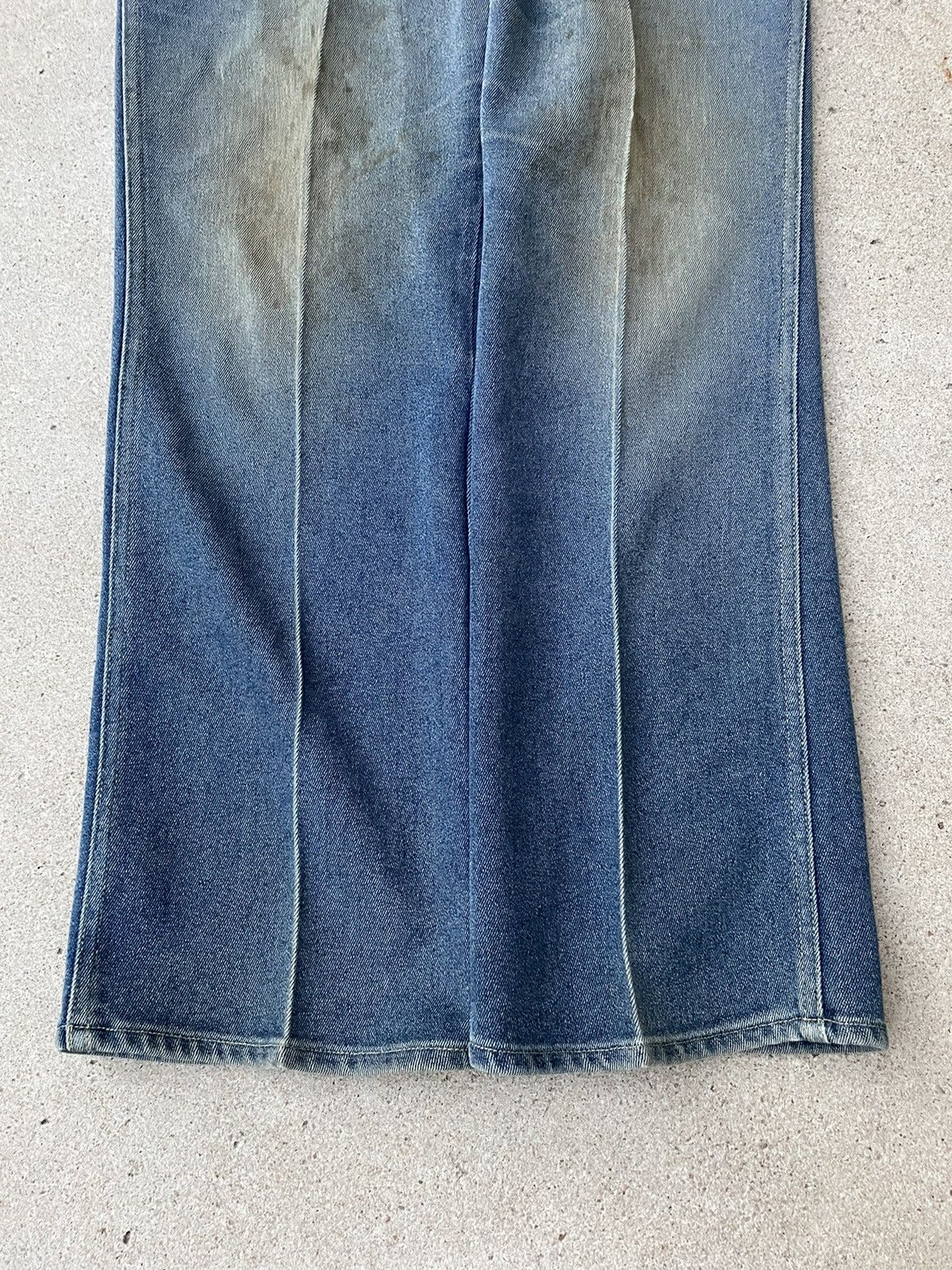 Vintage Vintage 70s Lee Bootcut Distressed Mud Wash Jeans Mens 40x32 Size US 40 / EU 56 - 4 Thumbnail