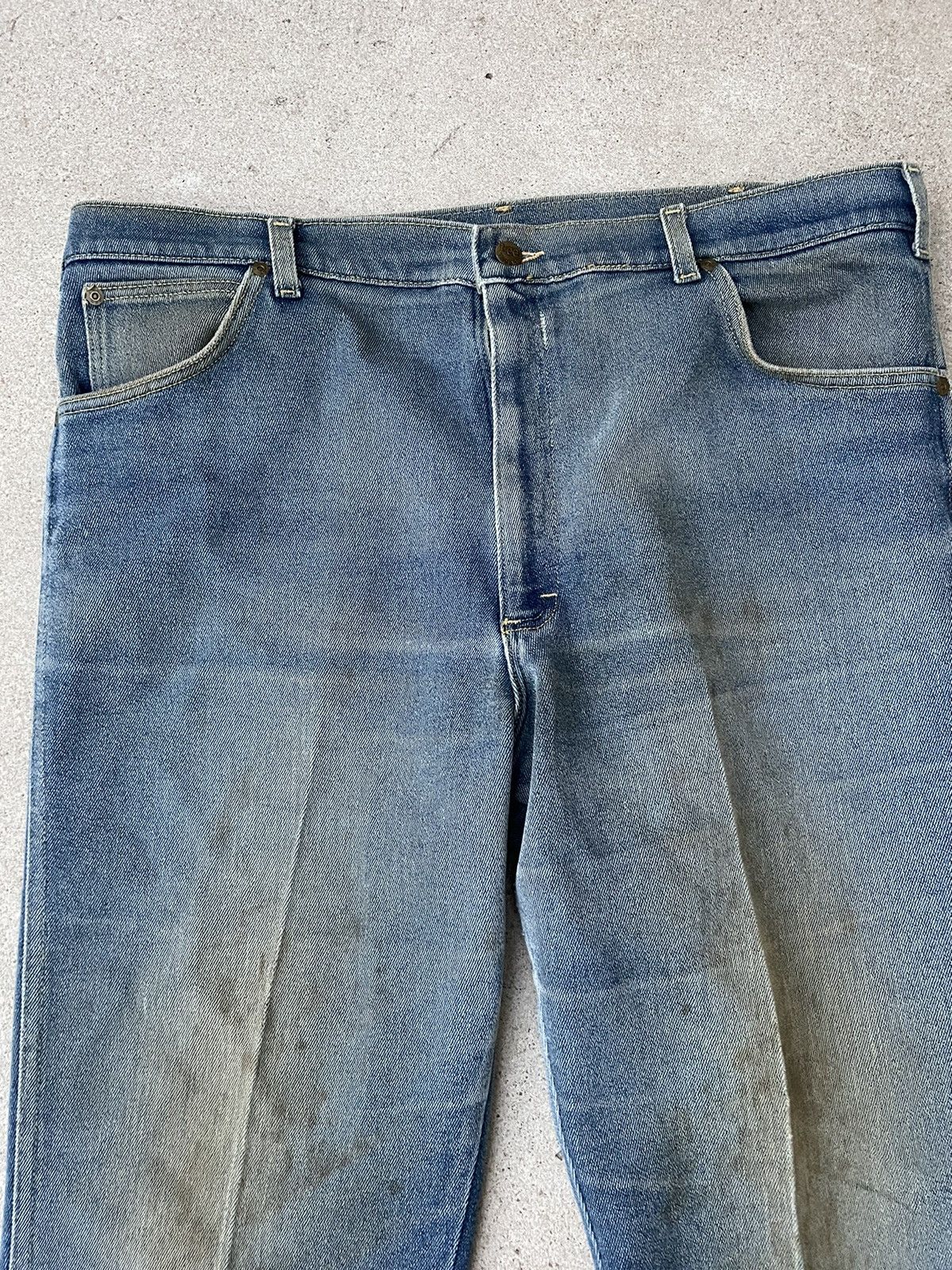 Vintage Vintage 70s Lee Bootcut Distressed Mud Wash Jeans Mens 40x32 Size US 40 / EU 56 - 3 Thumbnail