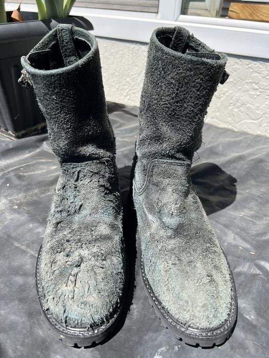 Undercover 06 F/W Undercover Burnt Suede Engineer Boots | Grailed