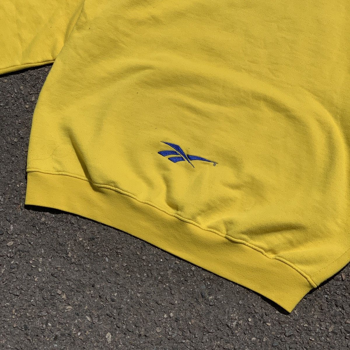 Reebok × Vintage Vintage Reebok 90s Embroidered Logo Yellow/Blue Hoodie y2k L Size US L / EU 52-54 / 3 - 4 Thumbnail
