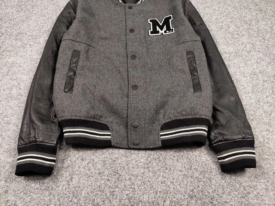 Vintage Vintage 90s Varsity Jacket Bomber USA Letterman Grey Wool Size US L / EU 52-54 / 3 - 4 Thumbnail